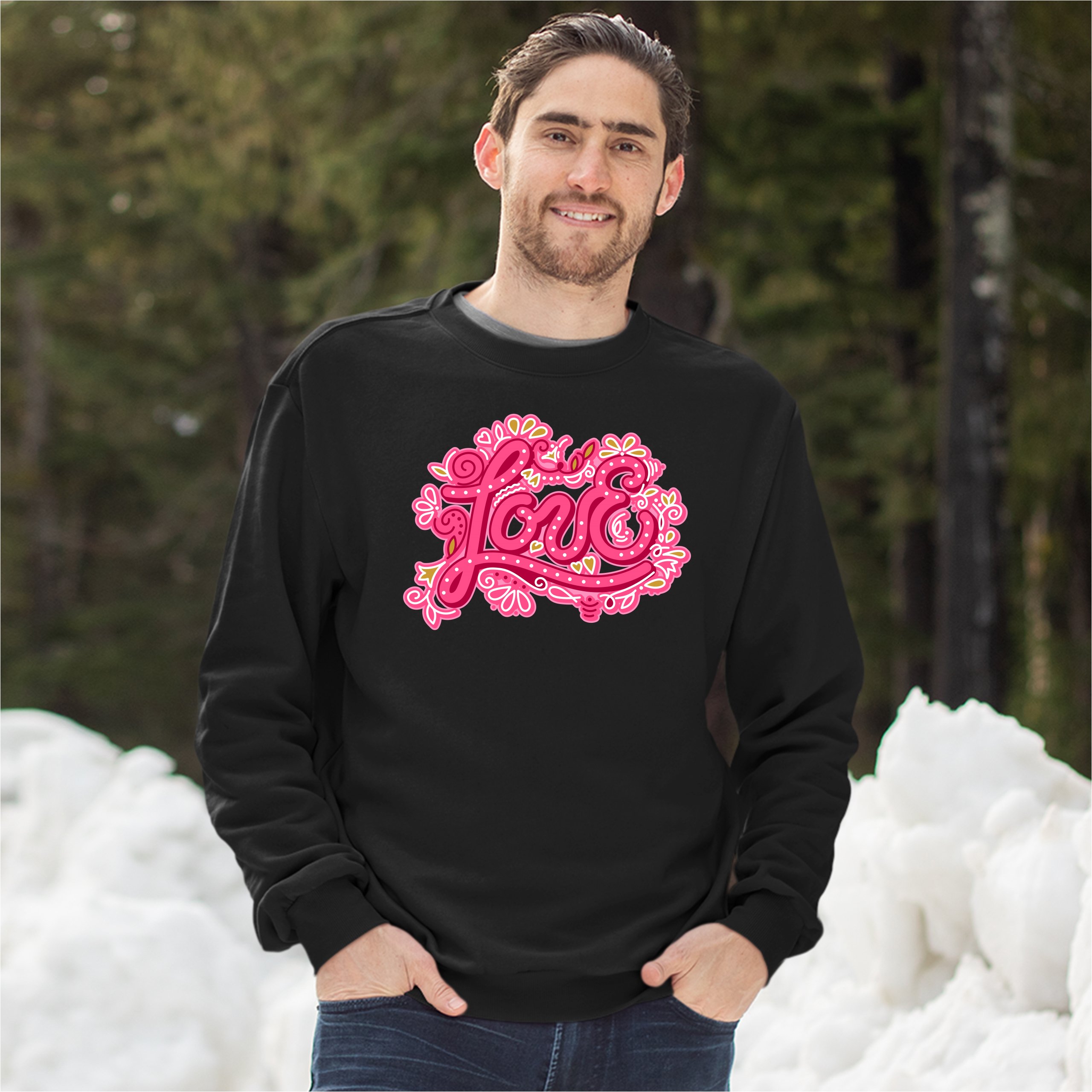 Love Sweatshirt Valentine's Day Sweet Relationships Romance Cute Crewneck - Picture 5 of 36