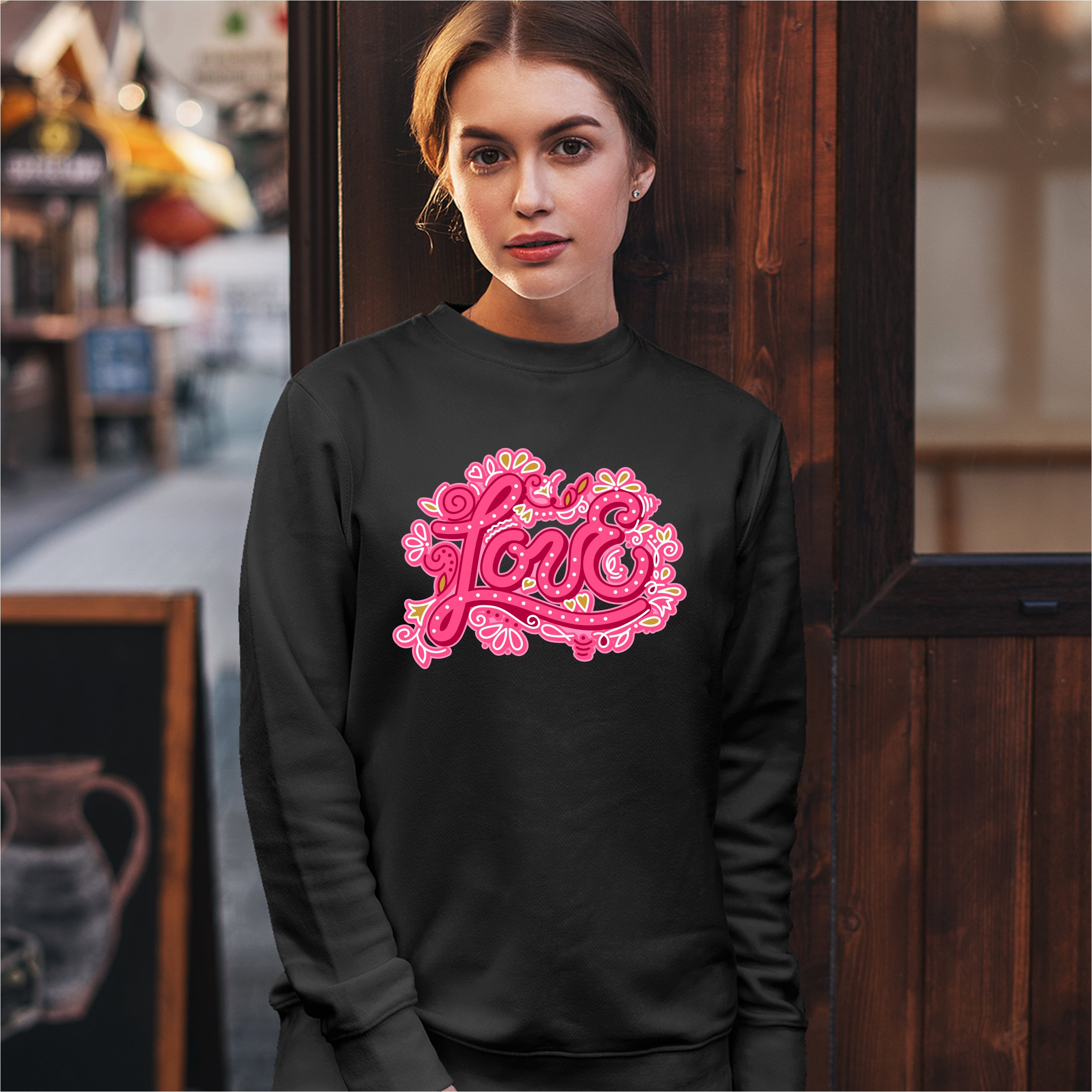 Love Sweatshirt Valentine's Day Sweet Relationships Romance Cute Crewneck - Picture 6 of 36