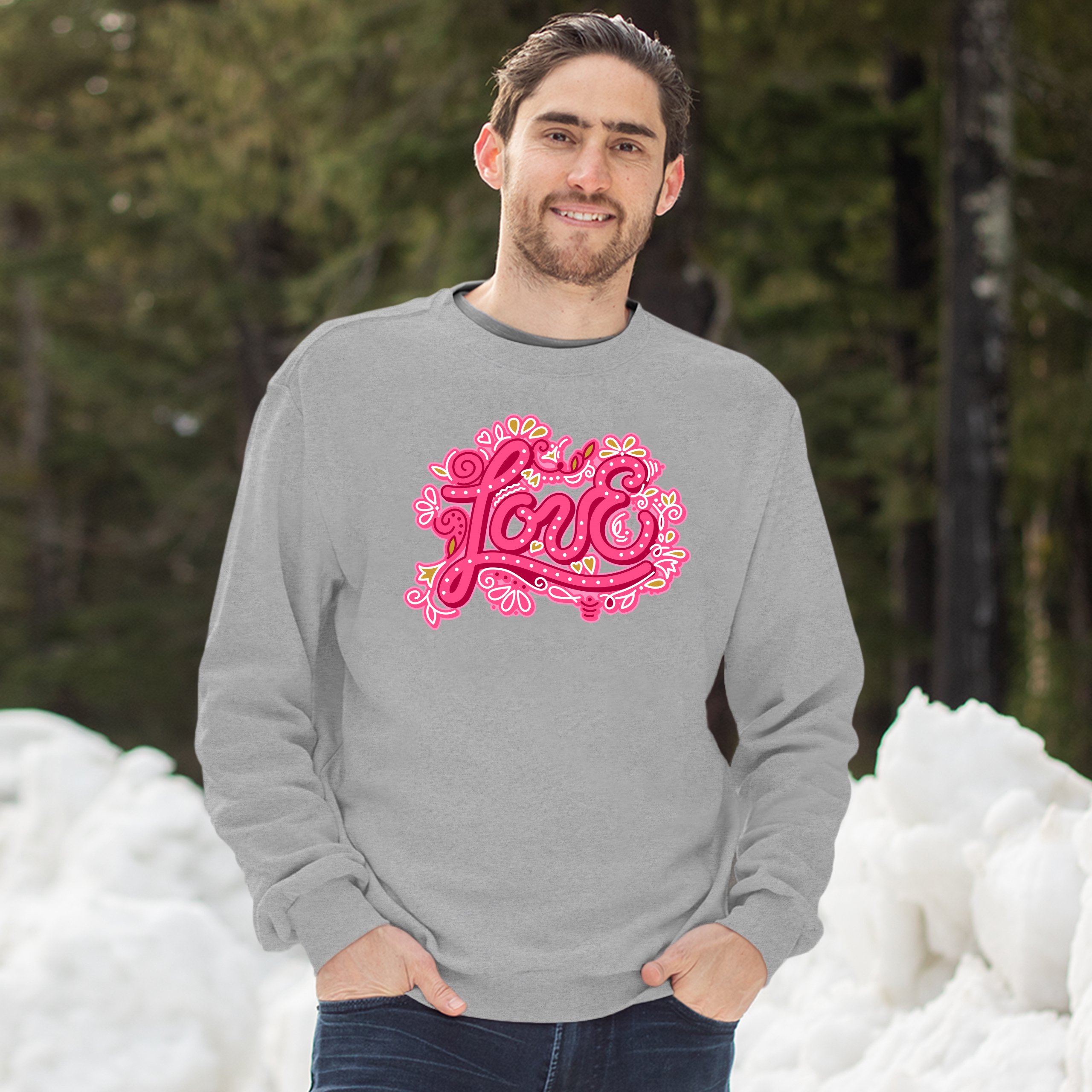 Love Sweatshirt Valentine's Day Sweet Relationships Romance Cute Crewneck - Picture 10 of 36