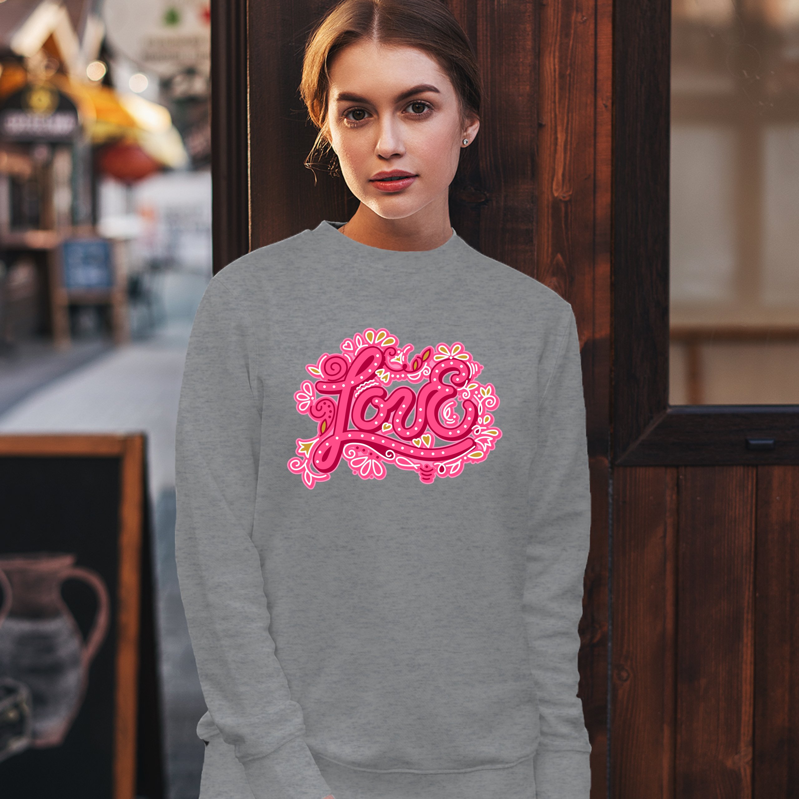 Love Sweatshirt Valentine's Day Sweet Relationships Romance Cute Crewneck - Picture 11 of 36