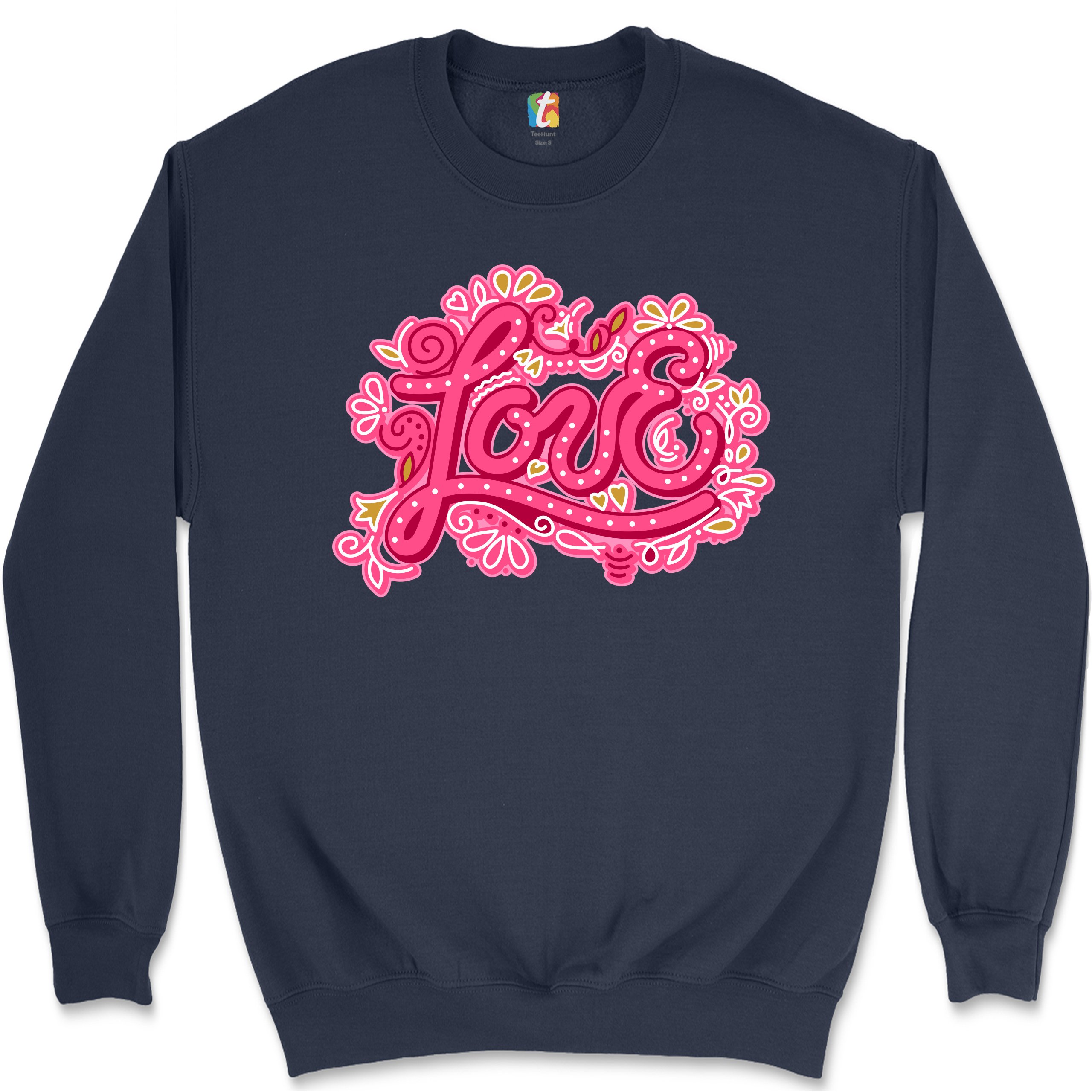 Love Sweatshirt Valentine's Day Sweet Relationships Romance Cute Crewneck - Picture 22 of 36