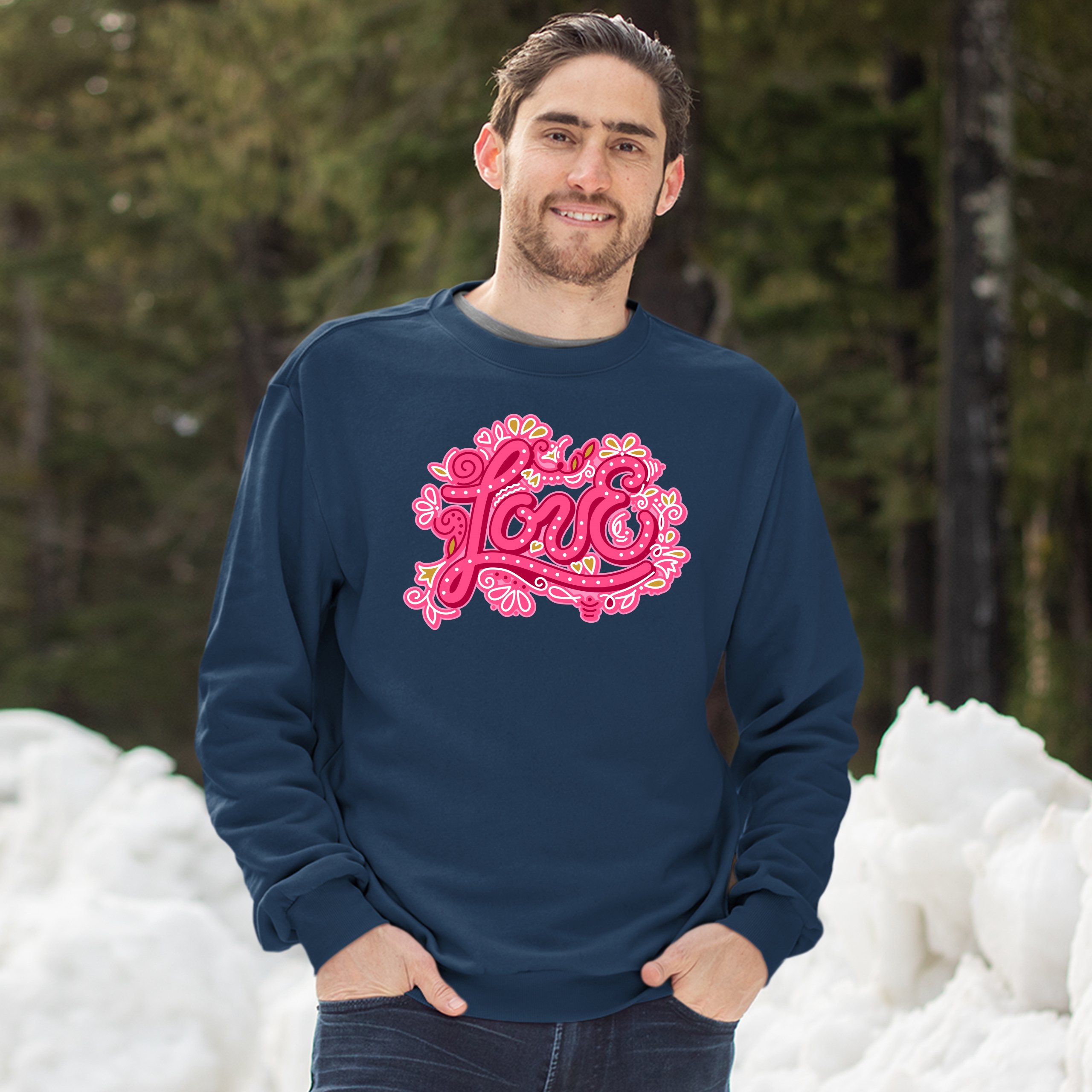 Love Sweatshirt Valentine's Day Sweet Relationships Romance Cute Crewneck - Picture 25 of 36