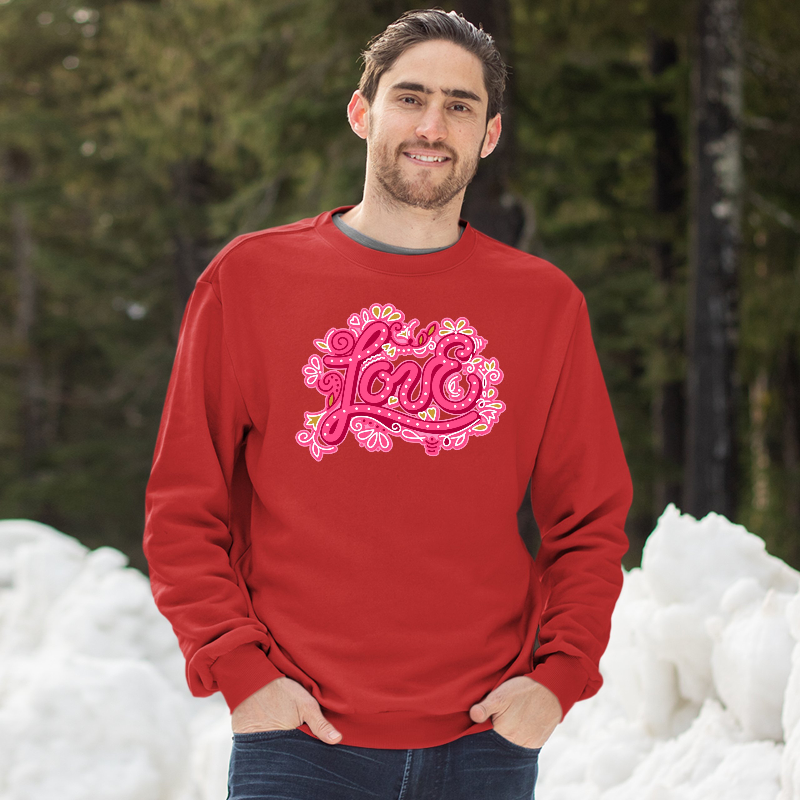 Love Sweatshirt Valentine's Day Sweet Relationships Romance Cute Crewneck - Picture 15 of 36
