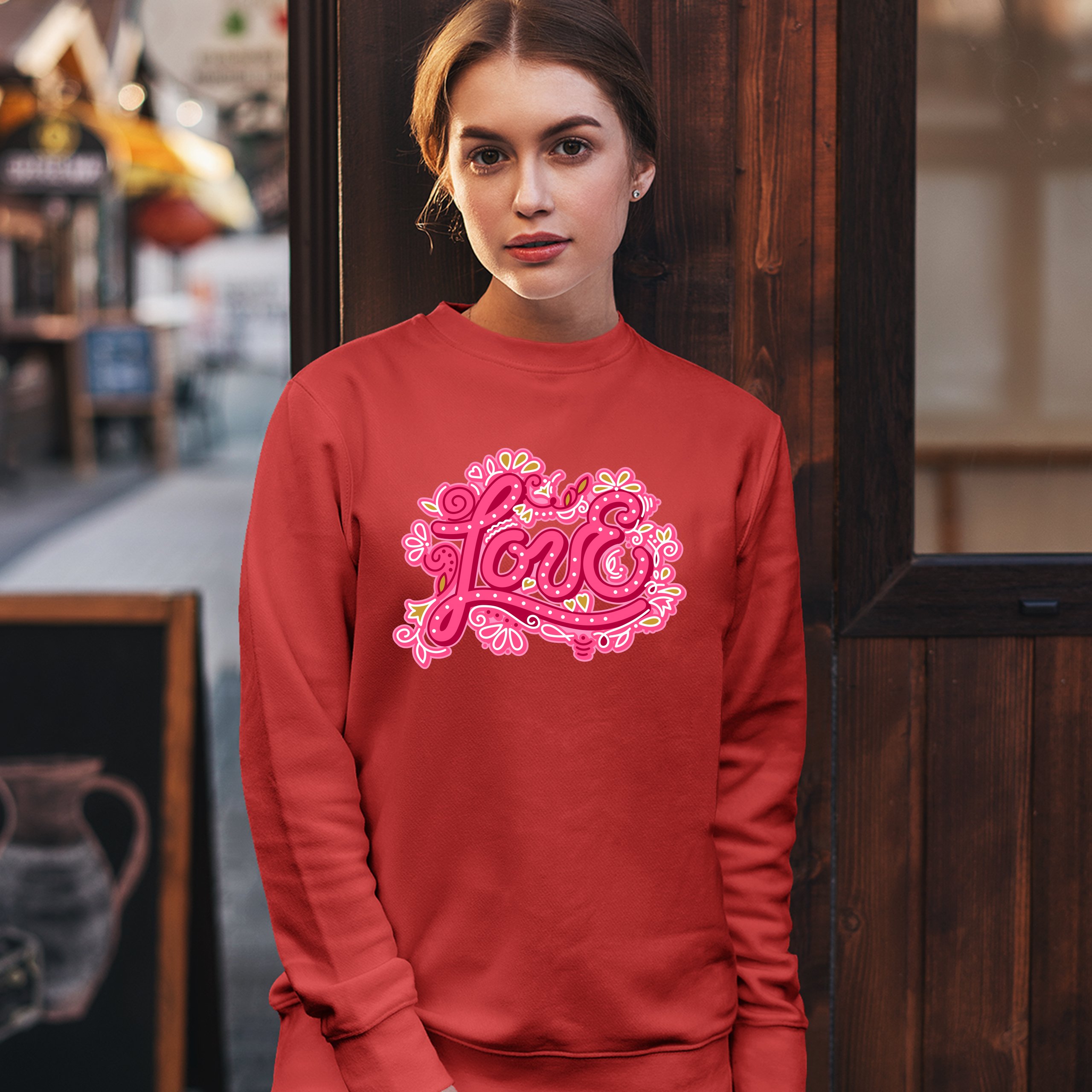Love Sweatshirt Valentine's Day Sweet Relationships Romance Cute Crewneck - Picture 16 of 36
