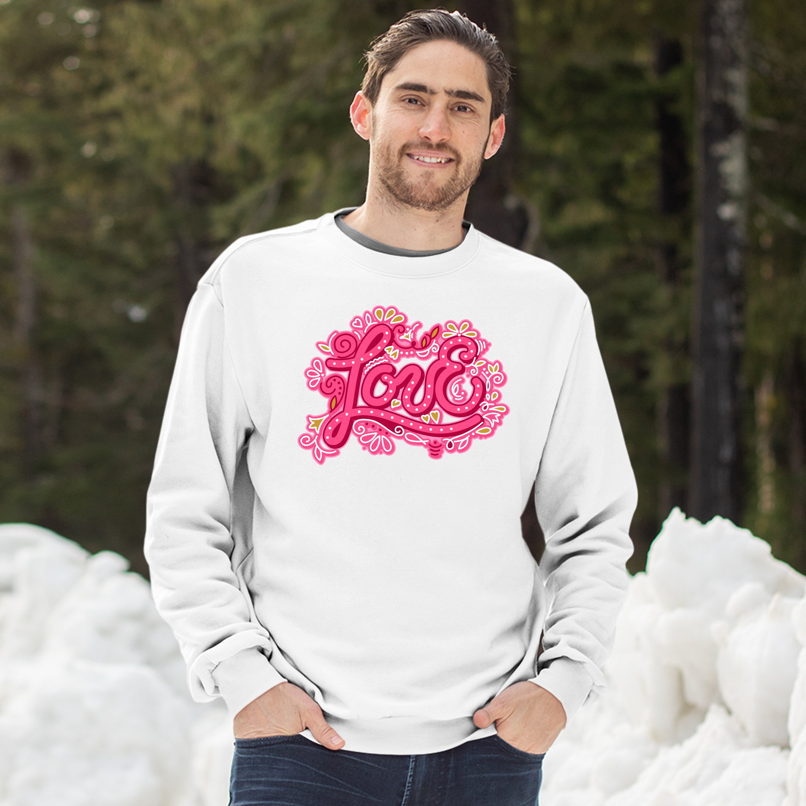 Love Sweatshirt Valentine's Day Sweet Relationships Romance Cute Crewneck - Picture 20 of 36