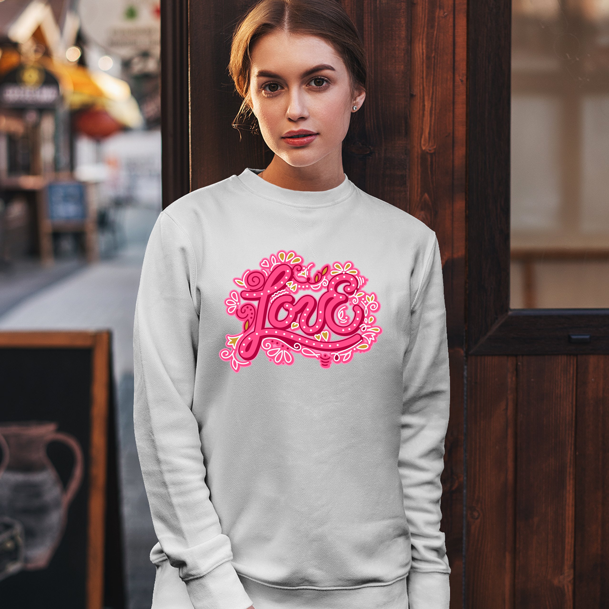 Love Sweatshirt Valentine's Day Sweet Relationships Romance Cute Crewneck - Picture 21 of 36