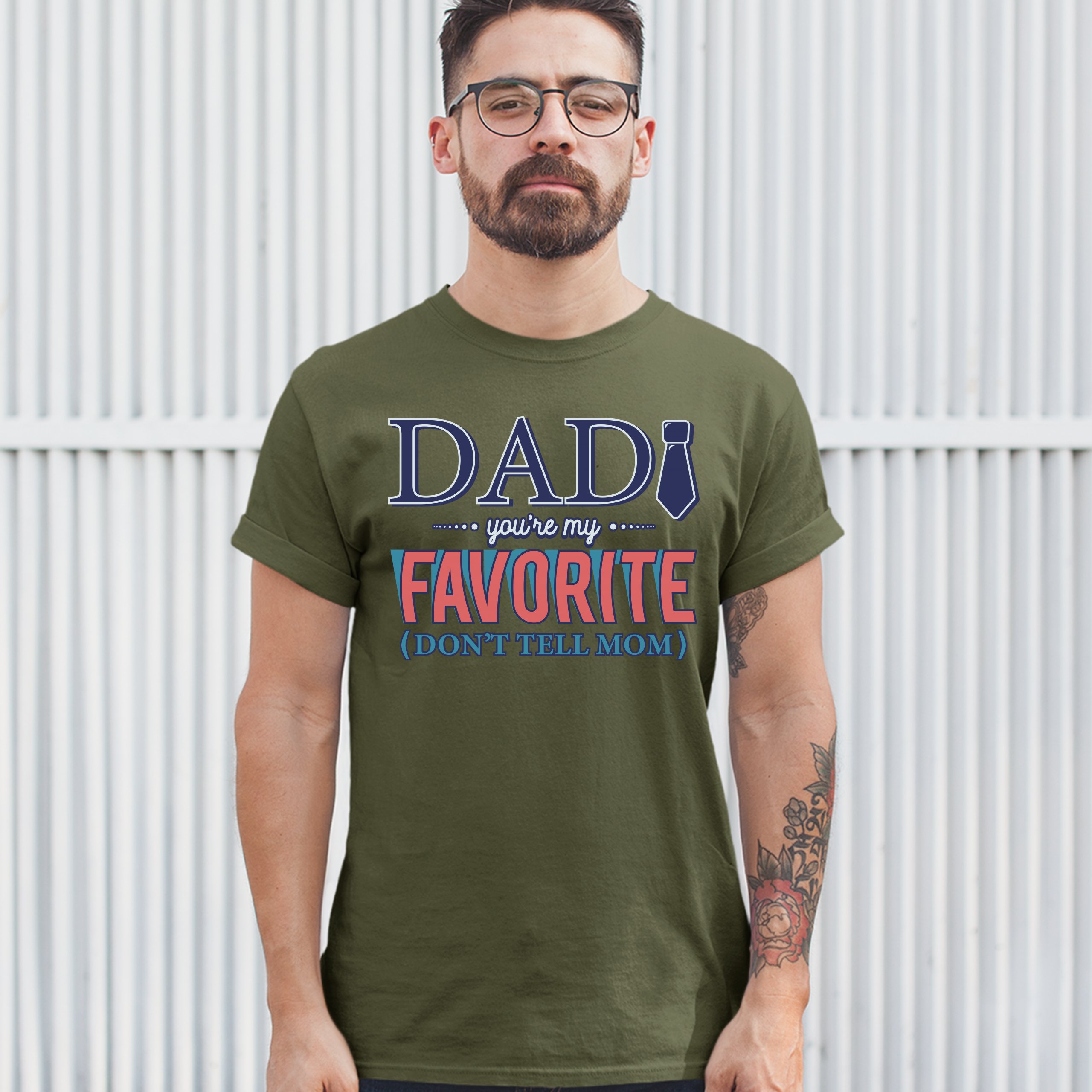 Dad You're My Favorite (Don't Tell Mom) T-shirt Daddy Father's Day Men's Tee - Picture 53 of 61