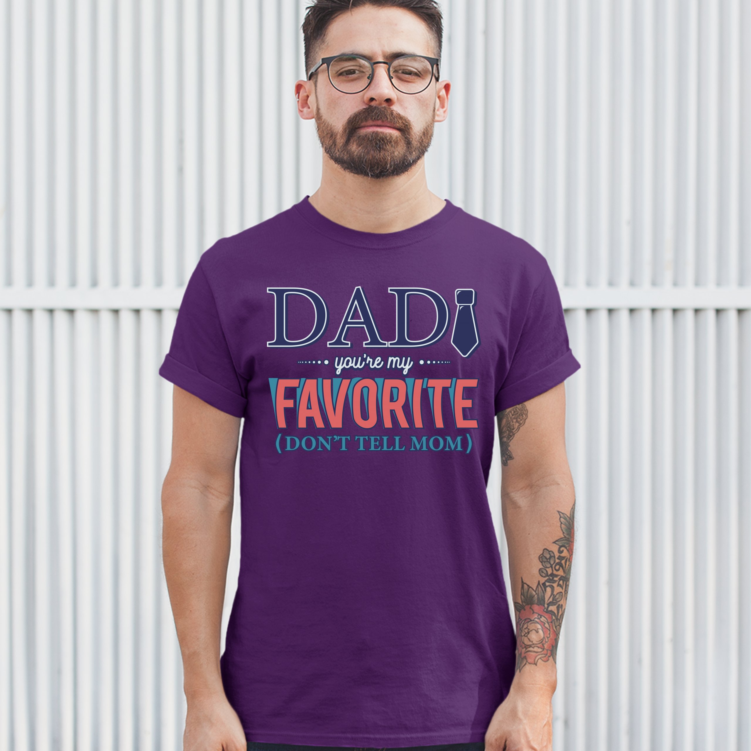 Dad You're My Favorite (Don't Tell Mom) T-shirt Daddy Father's Day Men's Tee - Picture 21 of 61