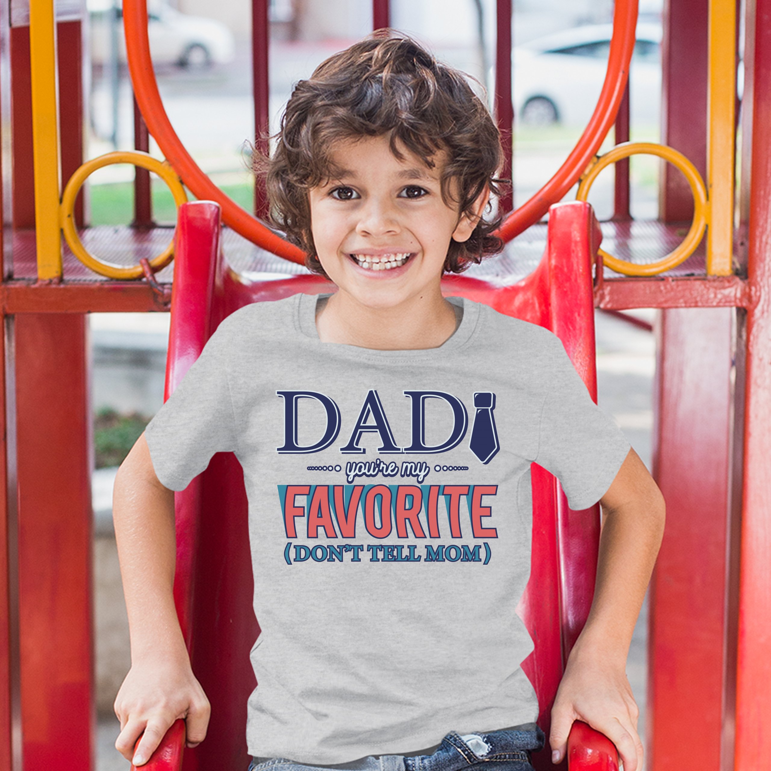 Dad You're My Favorite (Don't Tell Mom) Youth T-shirt Daddy Father's Day Kids - Picture 13 of 29