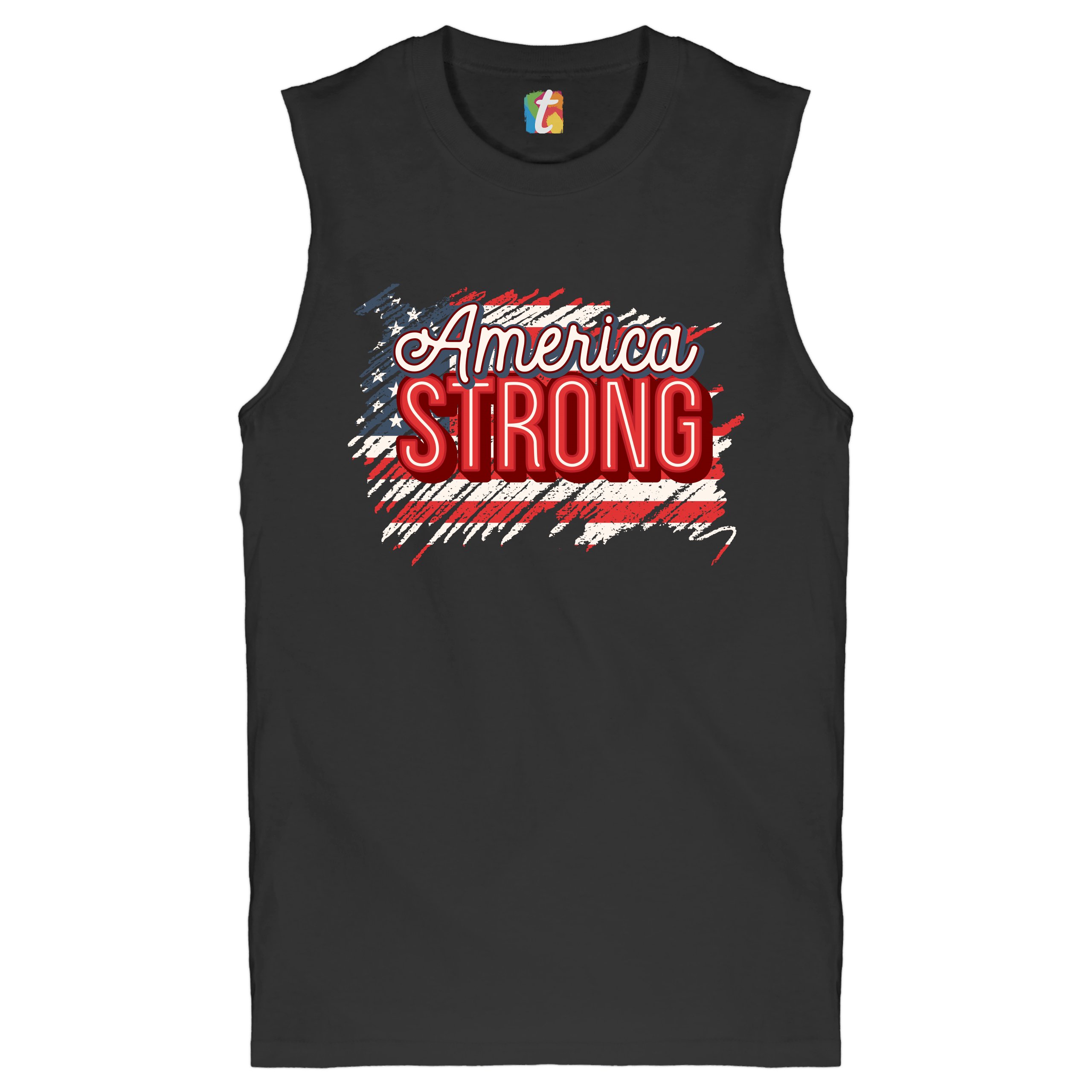 Camisa America Strong Muscle Envejecida Bandera Americana 4 de Julio EE. UU. Para Hombre - Imagen 2 de 21