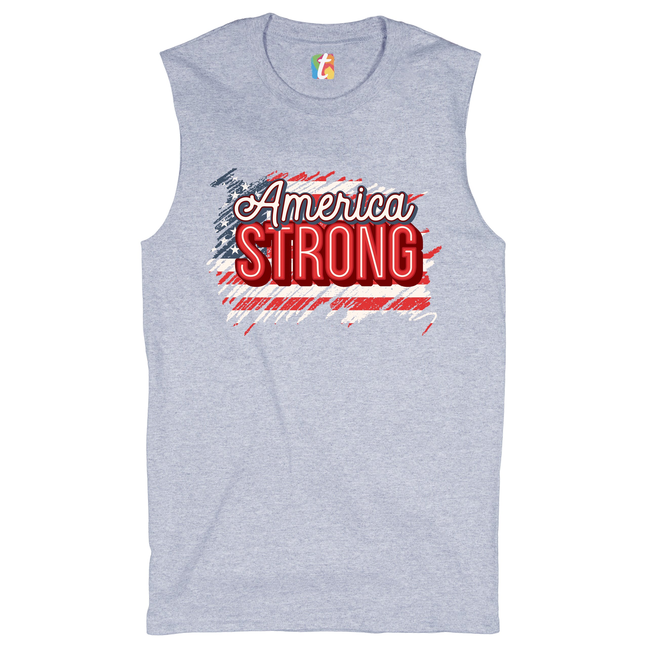 Camisa America Strong Muscle Envejecida Bandera Americana 4 de Julio EE. UU. Para Hombre - Imagen 6 de 21
