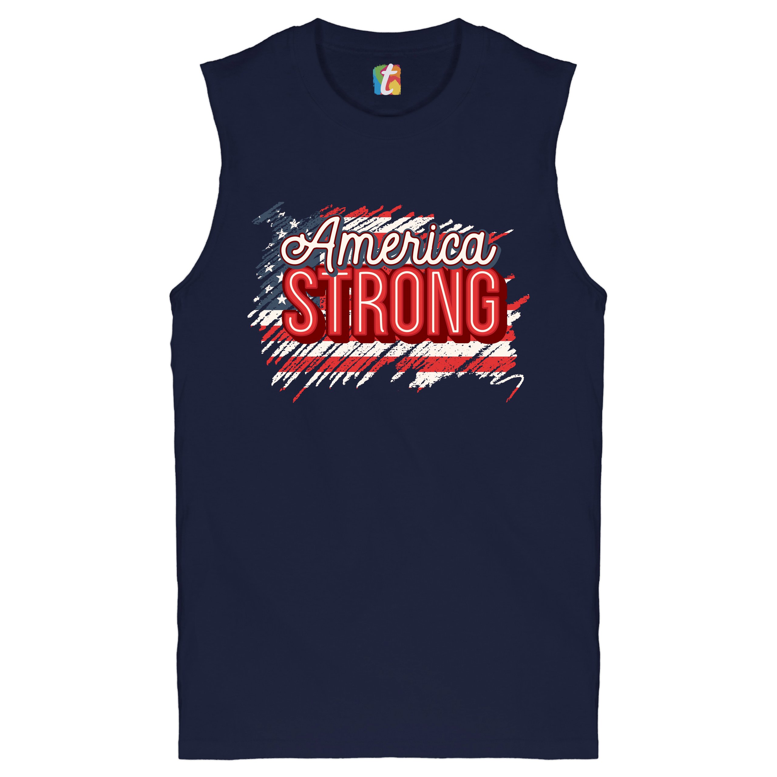 Camisa America Strong Muscle Envejecida Bandera Americana 4 de Julio EE. UU. Para Hombre - Imagen 18 de 21