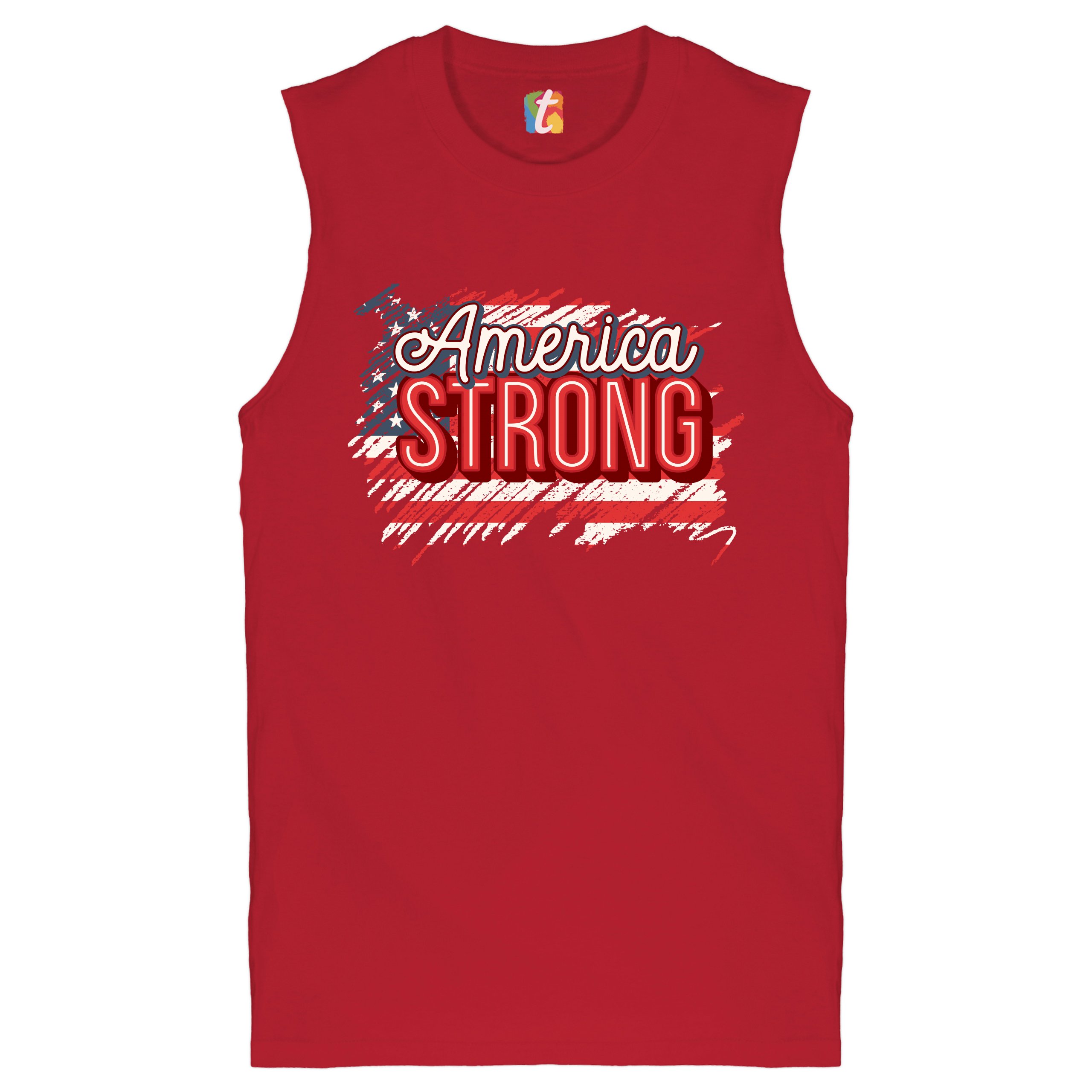 Camisa America Strong Muscle Envejecida Bandera Americana 4 de Julio EE. UU. Para Hombre - Imagen 10 de 21