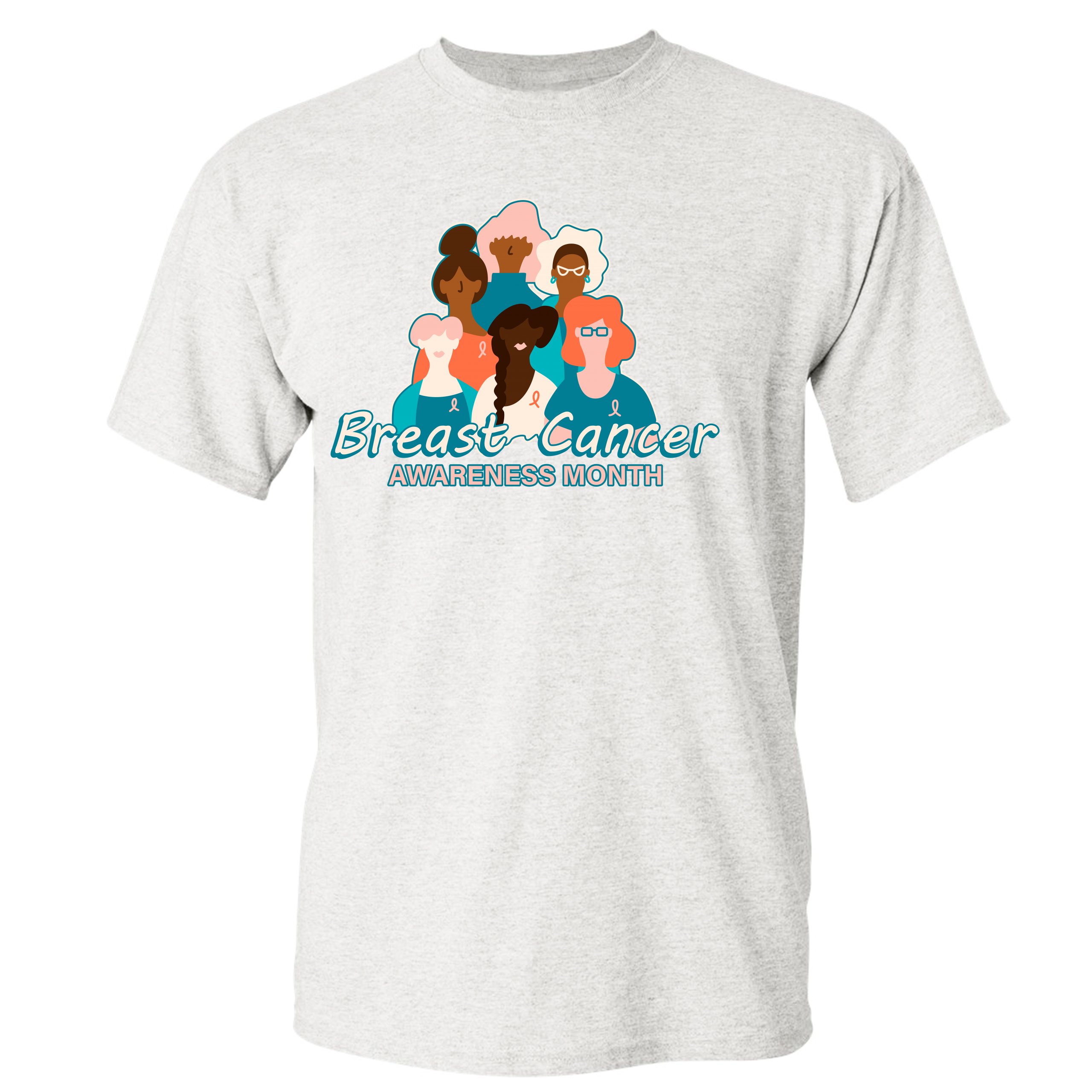 Breast Cancer Awareness Month T-shirt Pink Ribbon Cancer Survivor Men's Tee - Picture 35 of 61