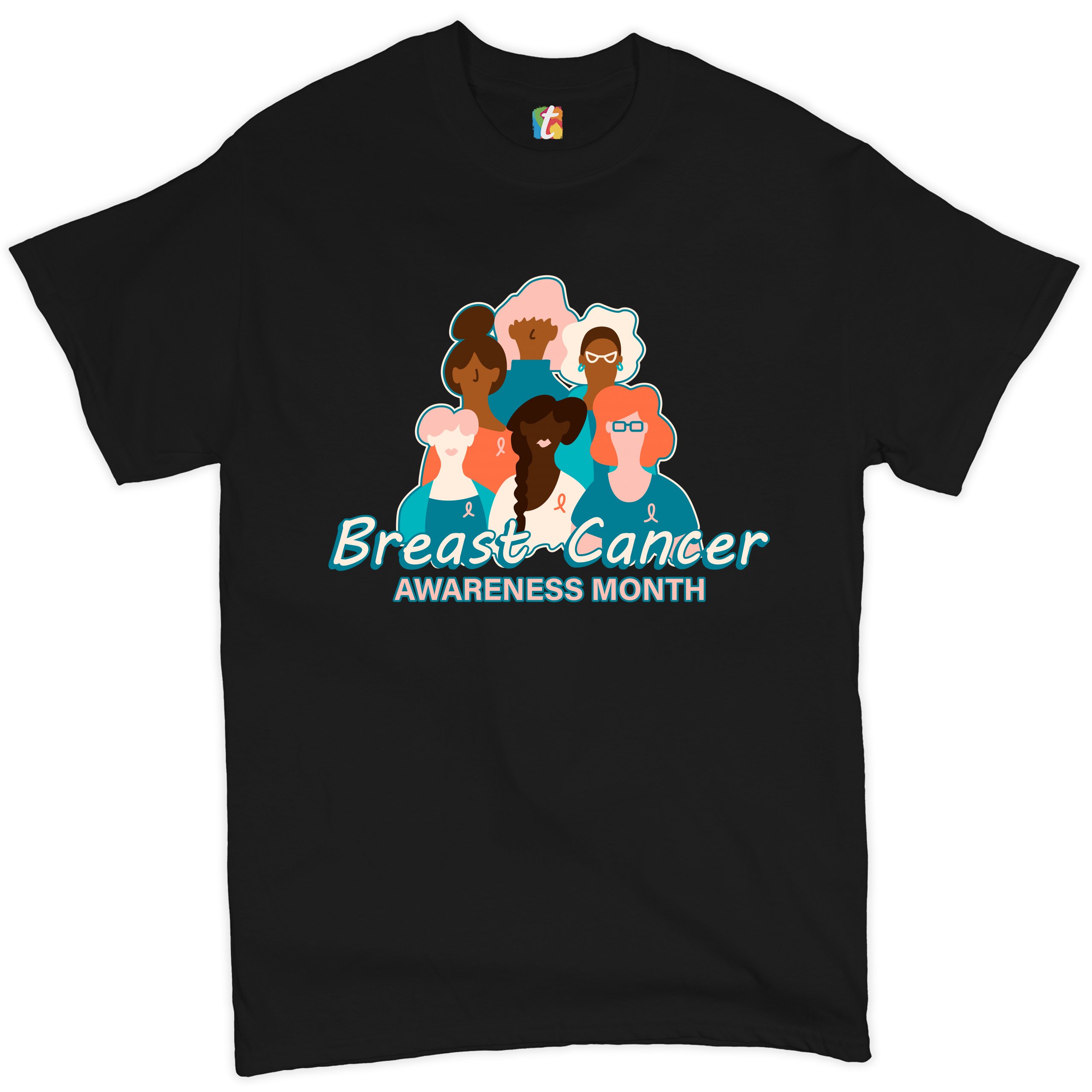 Breast Cancer Awareness Month T-shirt Pink Ribbon Cancer Survivor Men's Tee - Picture 2 of 61