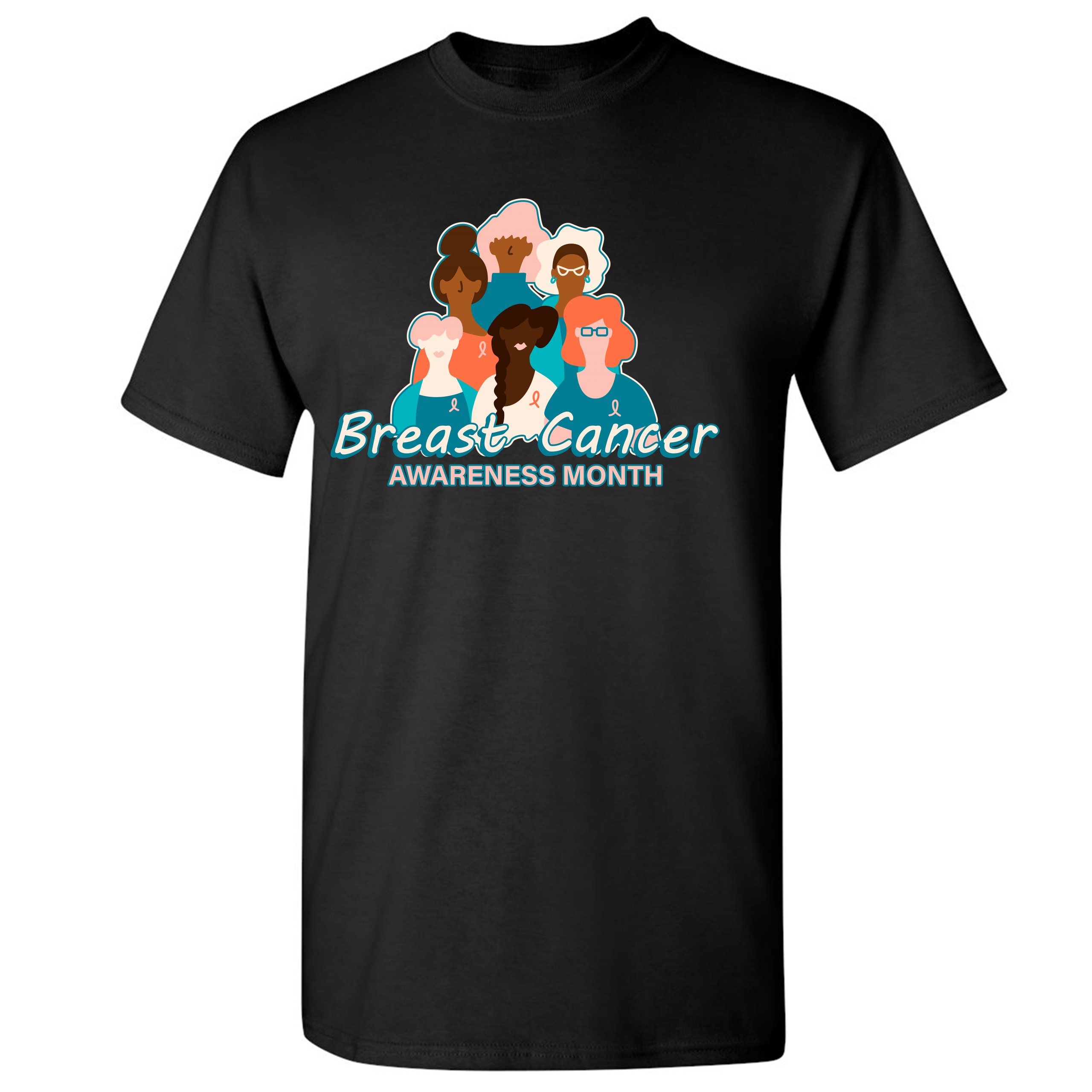 Breast Cancer Awareness Month T-shirt Pink Ribbon Cancer Survivor Men's Tee - Picture 3 of 61