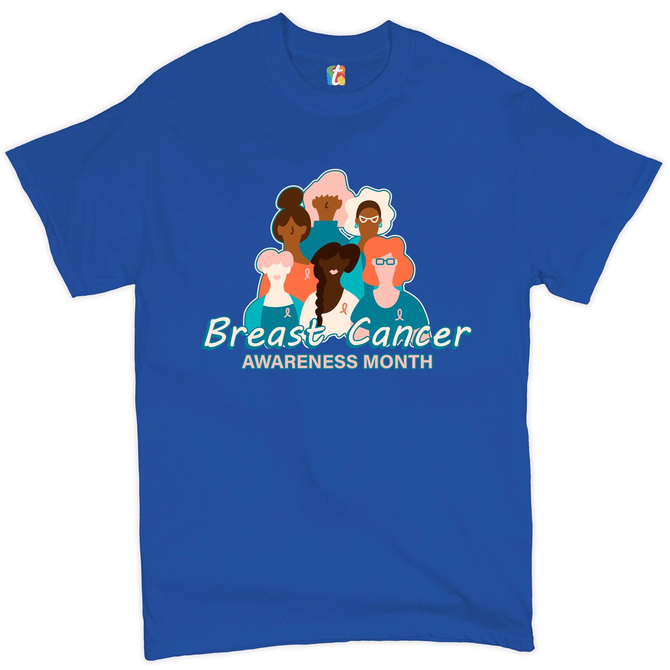 Breast Cancer Awareness Month T-shirt Pink Ribbon Cancer Survivor Men's Tee - Picture 54 of 61