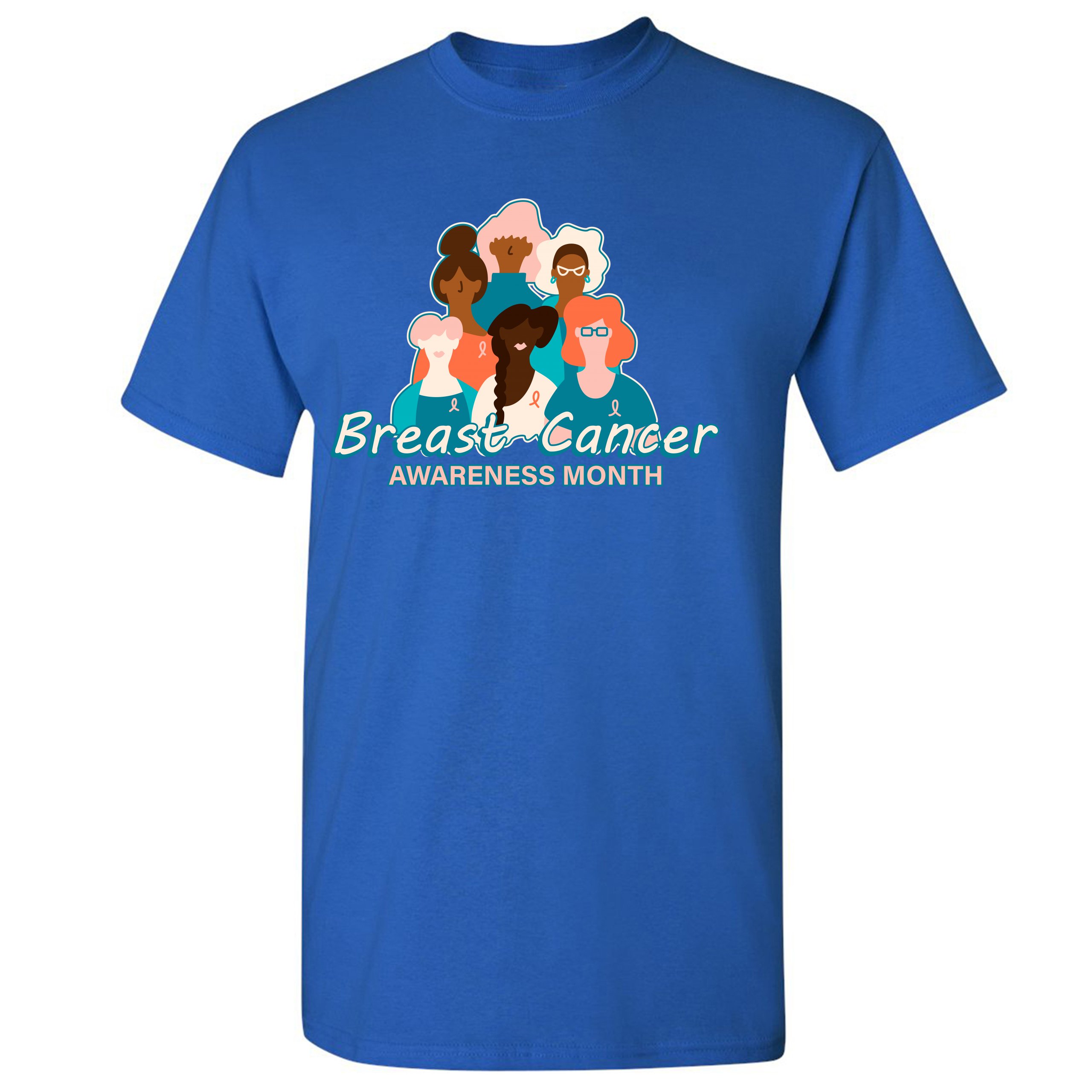 Breast Cancer Awareness Month T-shirt Pink Ribbon Cancer Survivor Men's Tee - Picture 55 of 61