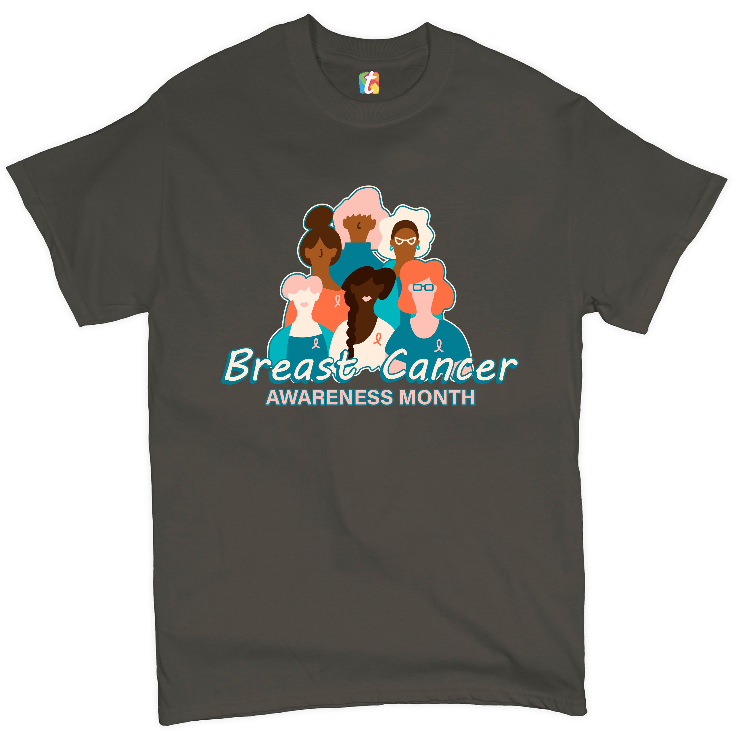 Breast Cancer Awareness Month T-shirt Pink Ribbon Cancer Survivor Men's Tee - Picture 42 of 61