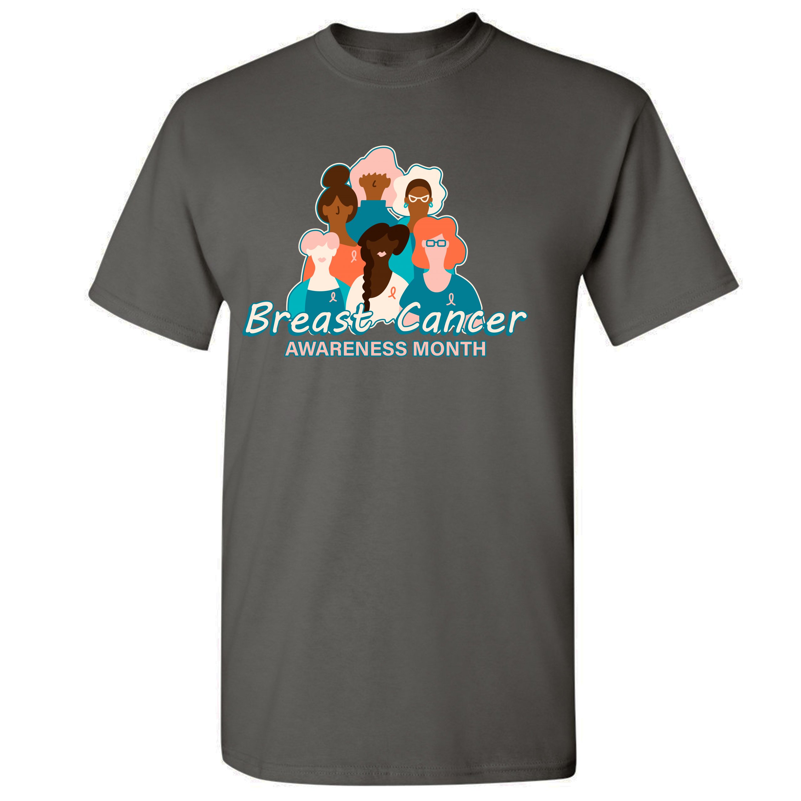 Breast Cancer Awareness Month T-shirt Pink Ribbon Cancer Survivor Men's Tee - Picture 43 of 61