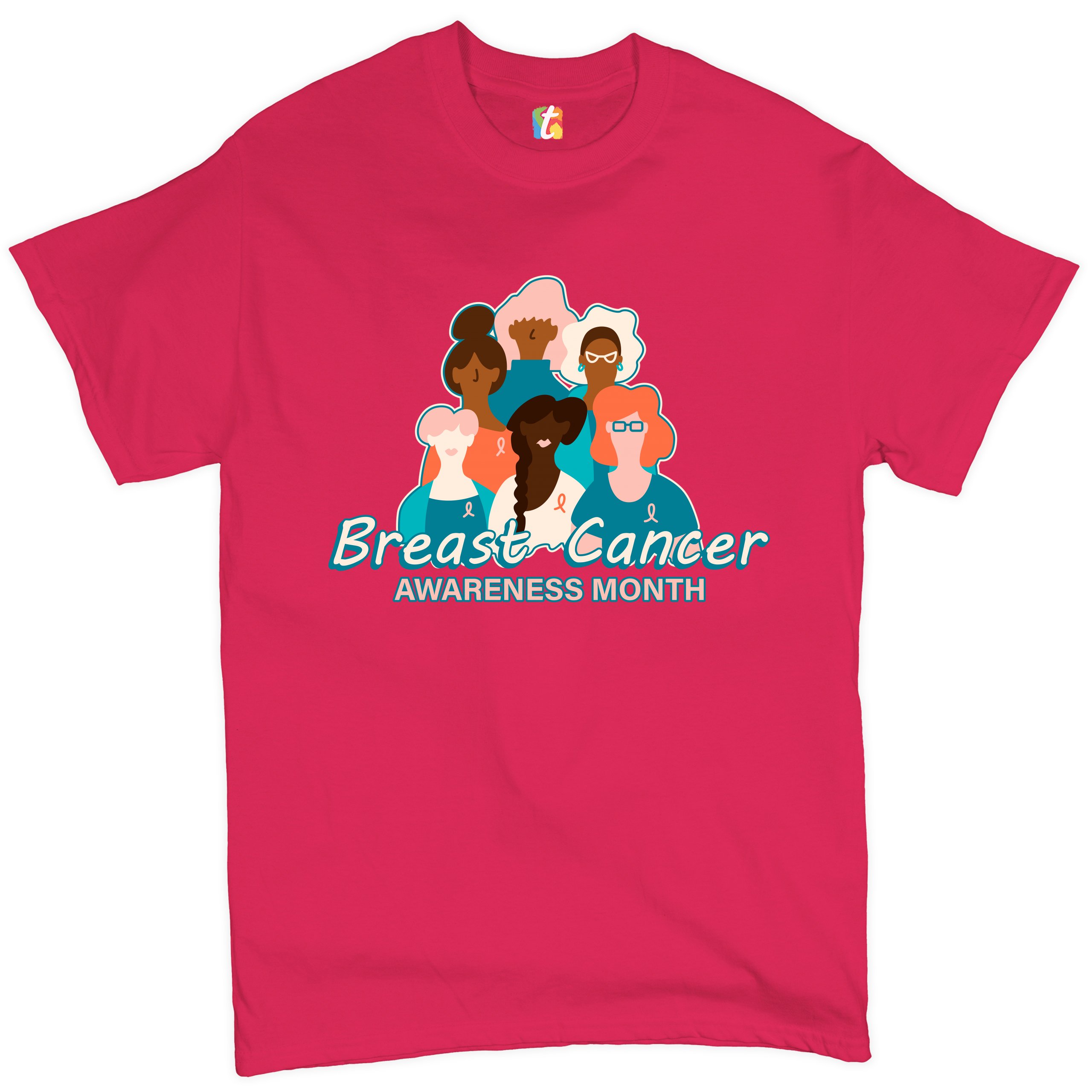 Breast Cancer Awareness Month T-shirt Pink Ribbon Cancer Survivor Men's Tee - Picture 10 of 61