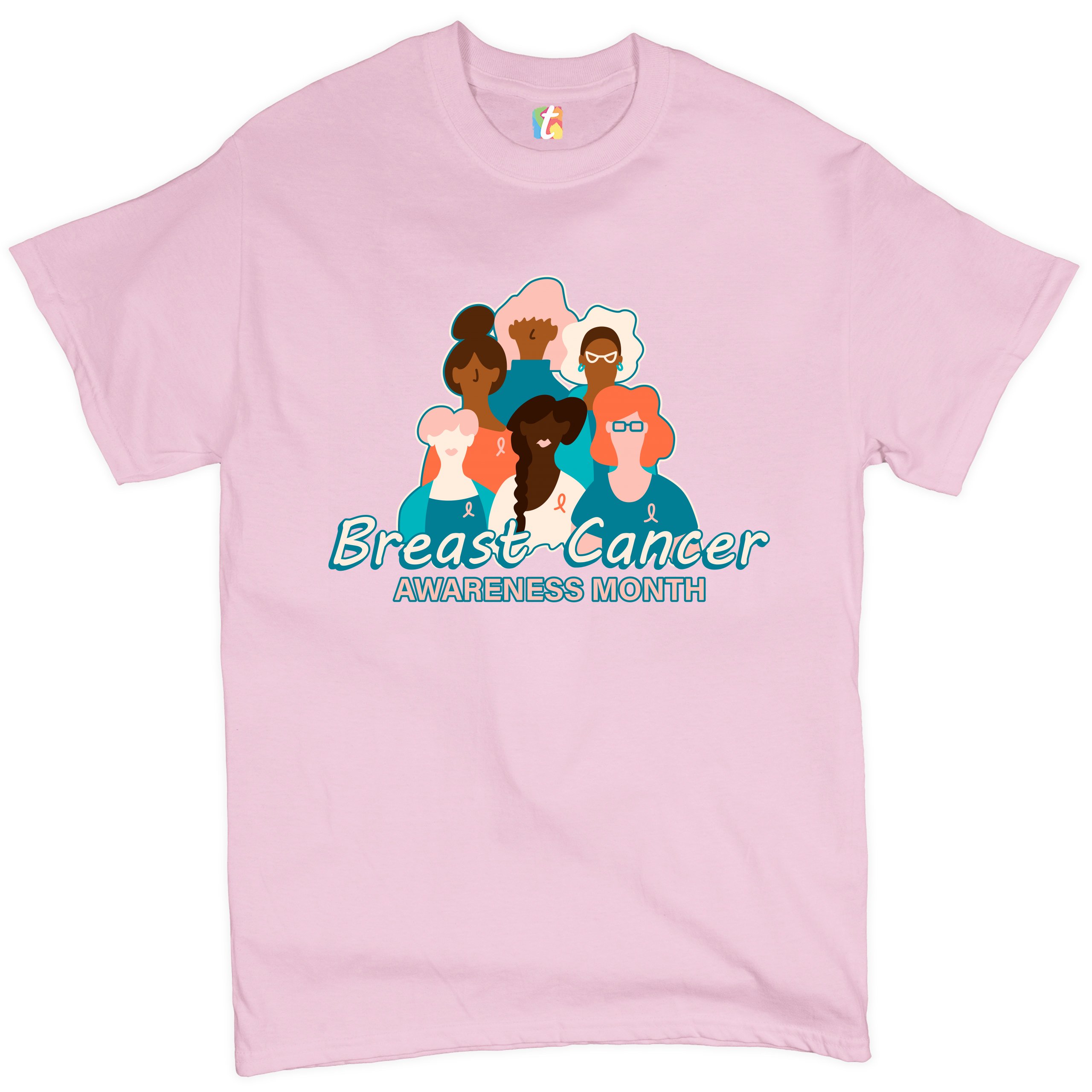 Breast Cancer Awareness Month T-shirt Pink Ribbon Cancer Survivor Men's Tee - Picture 46 of 61