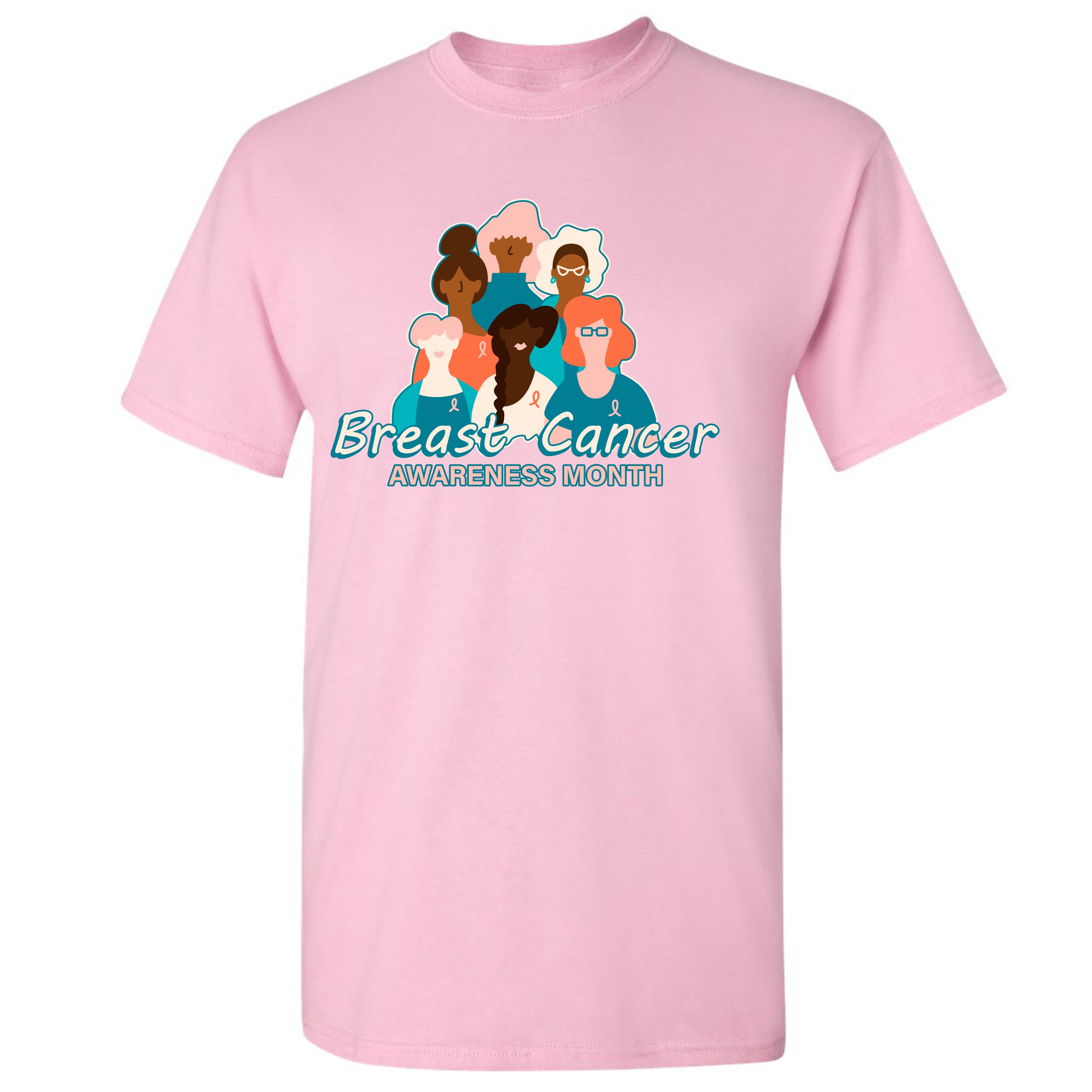Breast Cancer Awareness Month T-shirt Pink Ribbon Cancer Survivor Men's Tee - Picture 47 of 61