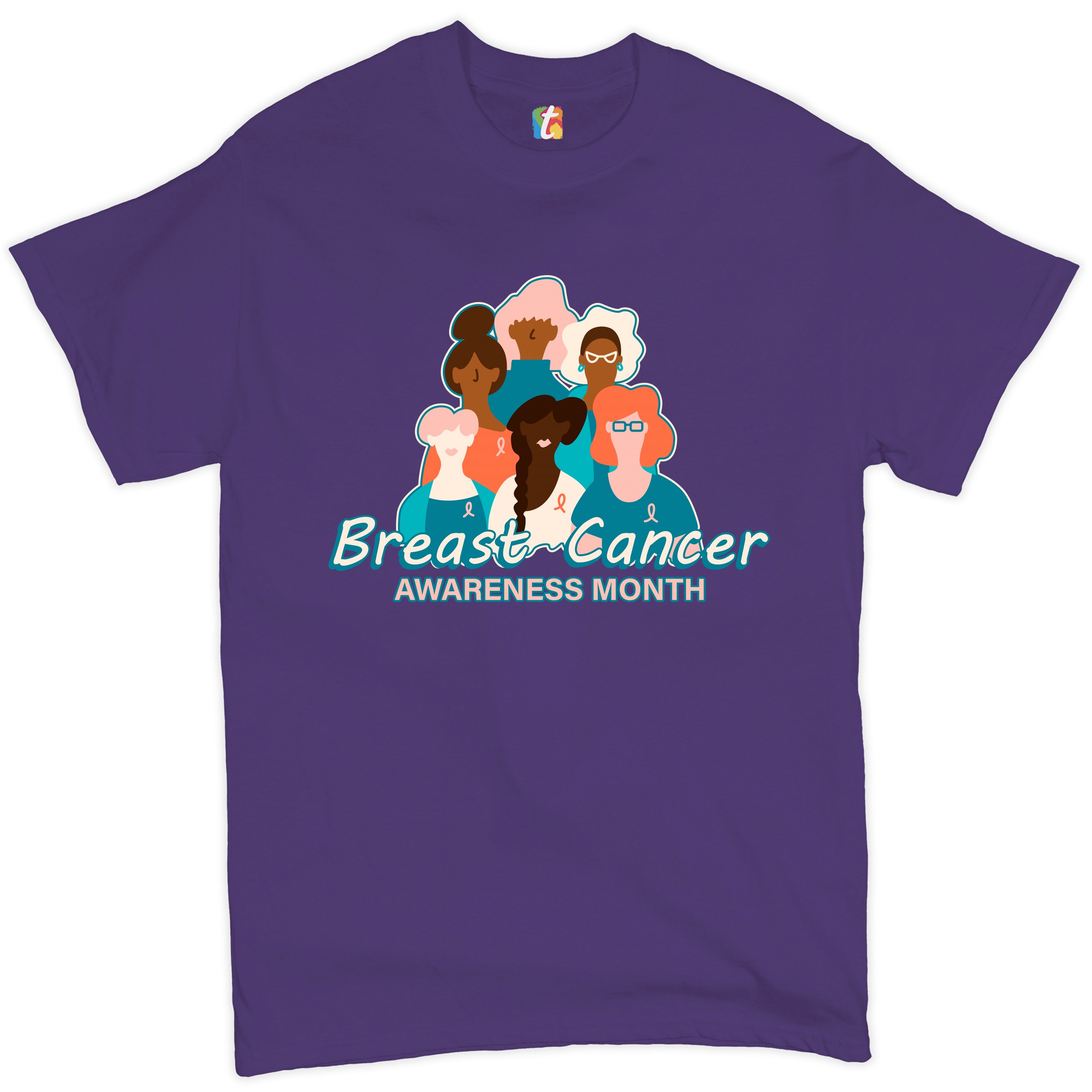 Breast Cancer Awareness Month T-shirt Pink Ribbon Cancer Survivor Men's Tee - Picture 14 of 61
