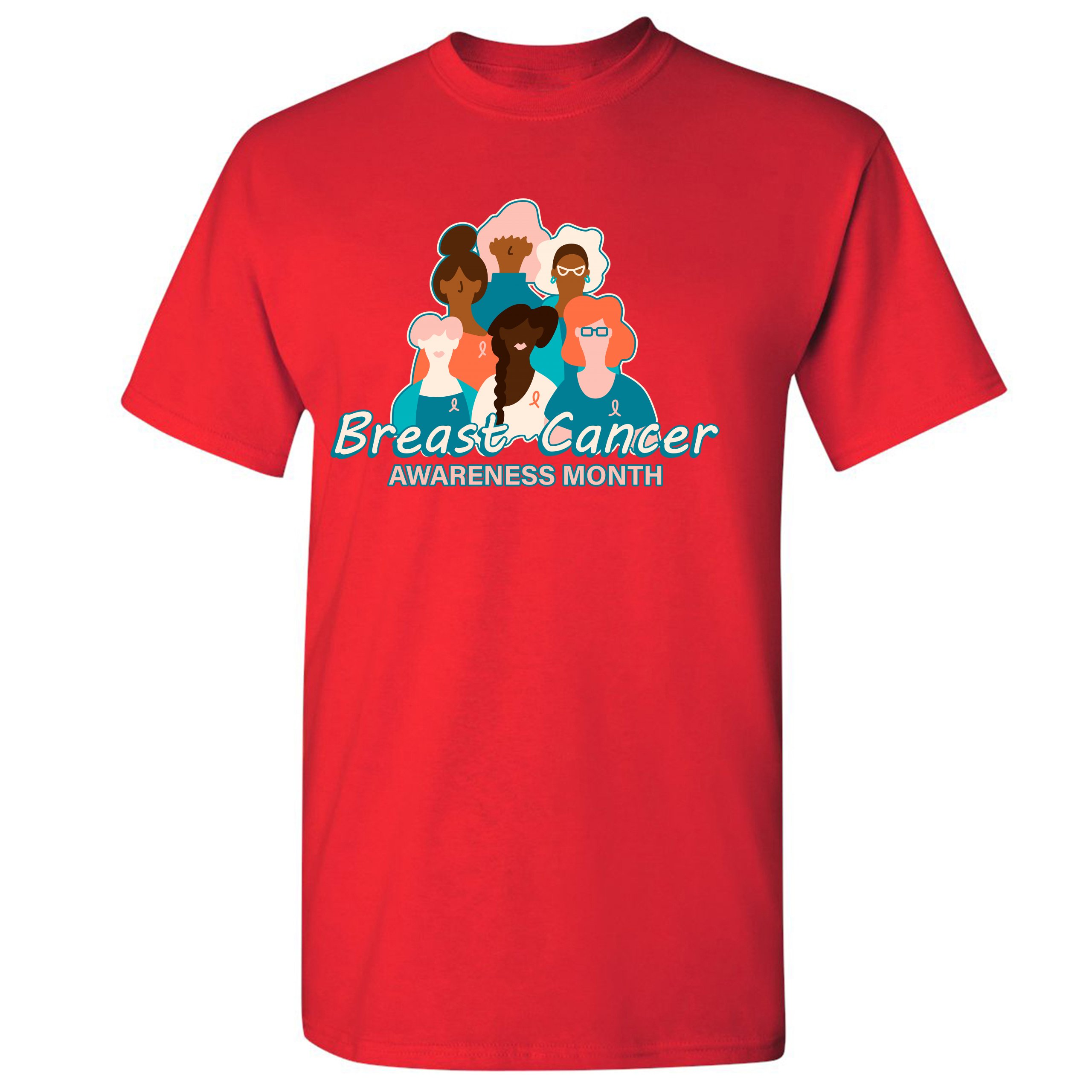 Breast Cancer Awareness Month T-shirt Pink Ribbon Cancer Survivor Men's Tee - Picture 19 of 61