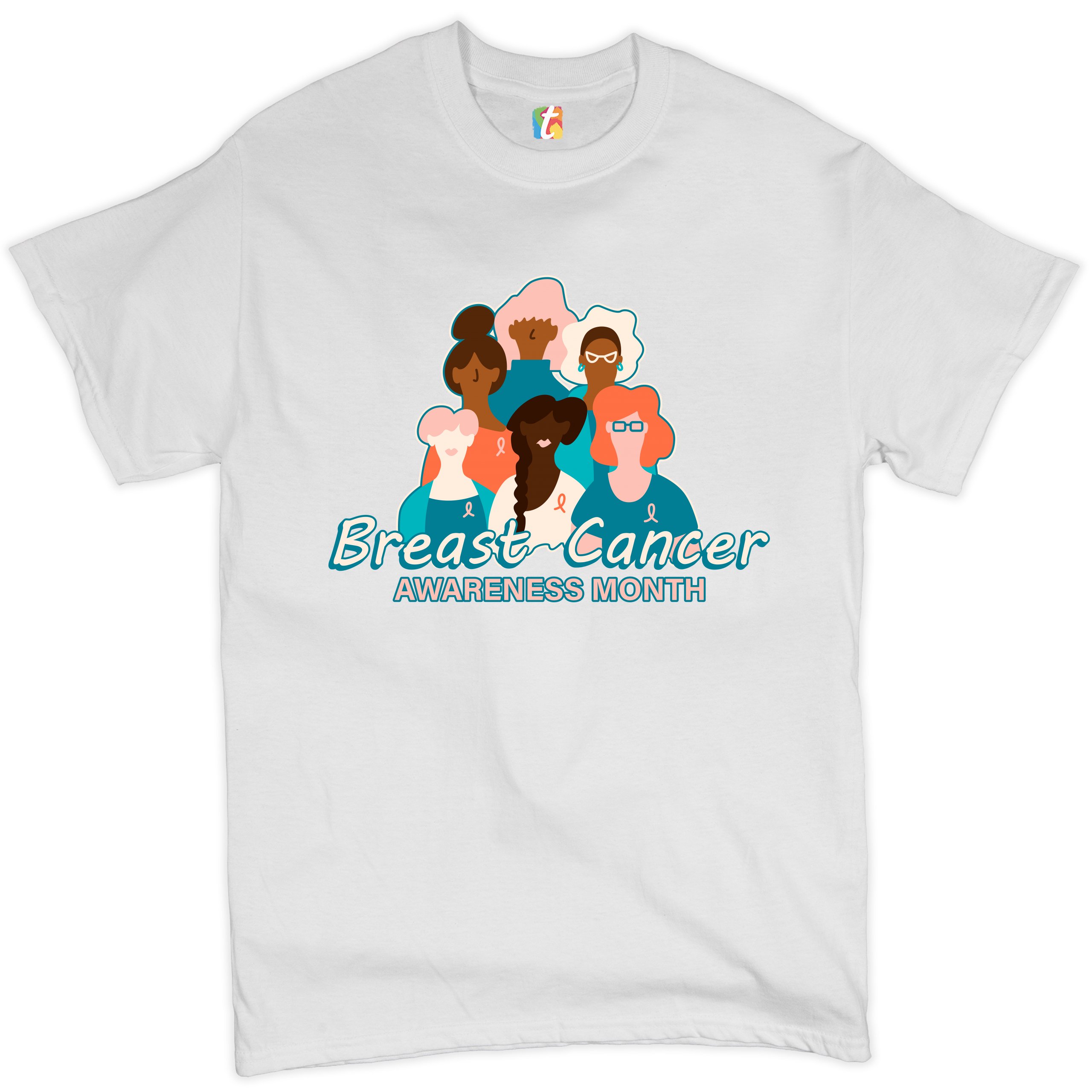 Breast Cancer Awareness Month T-shirt Pink Ribbon Cancer Survivor Men's Tee - Picture 22 of 61
