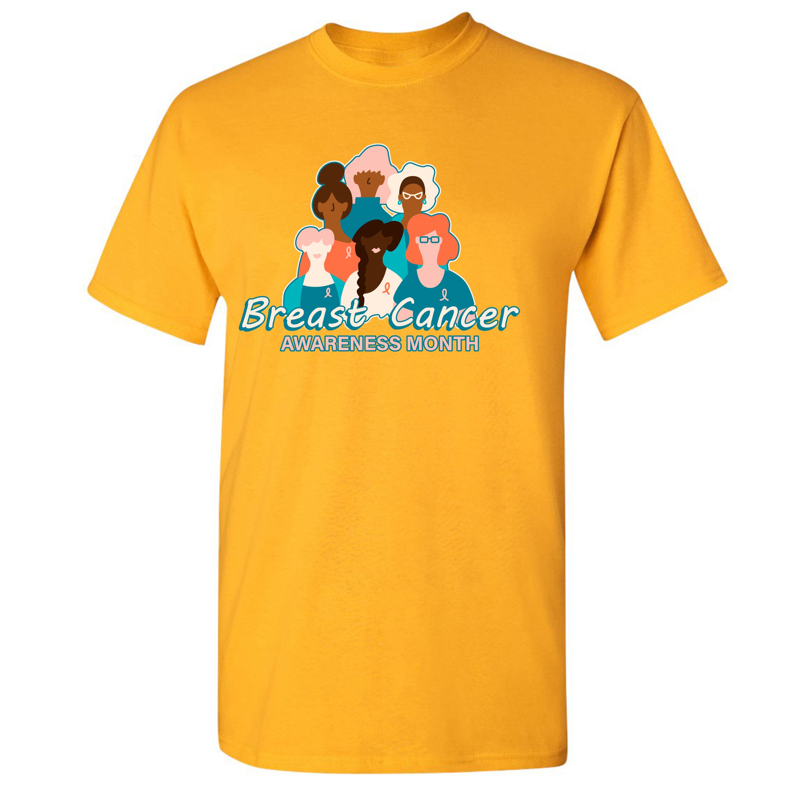 Breast Cancer Awareness Month T-shirt Pink Ribbon Cancer Survivor Men's Tee - Picture 59 of 61