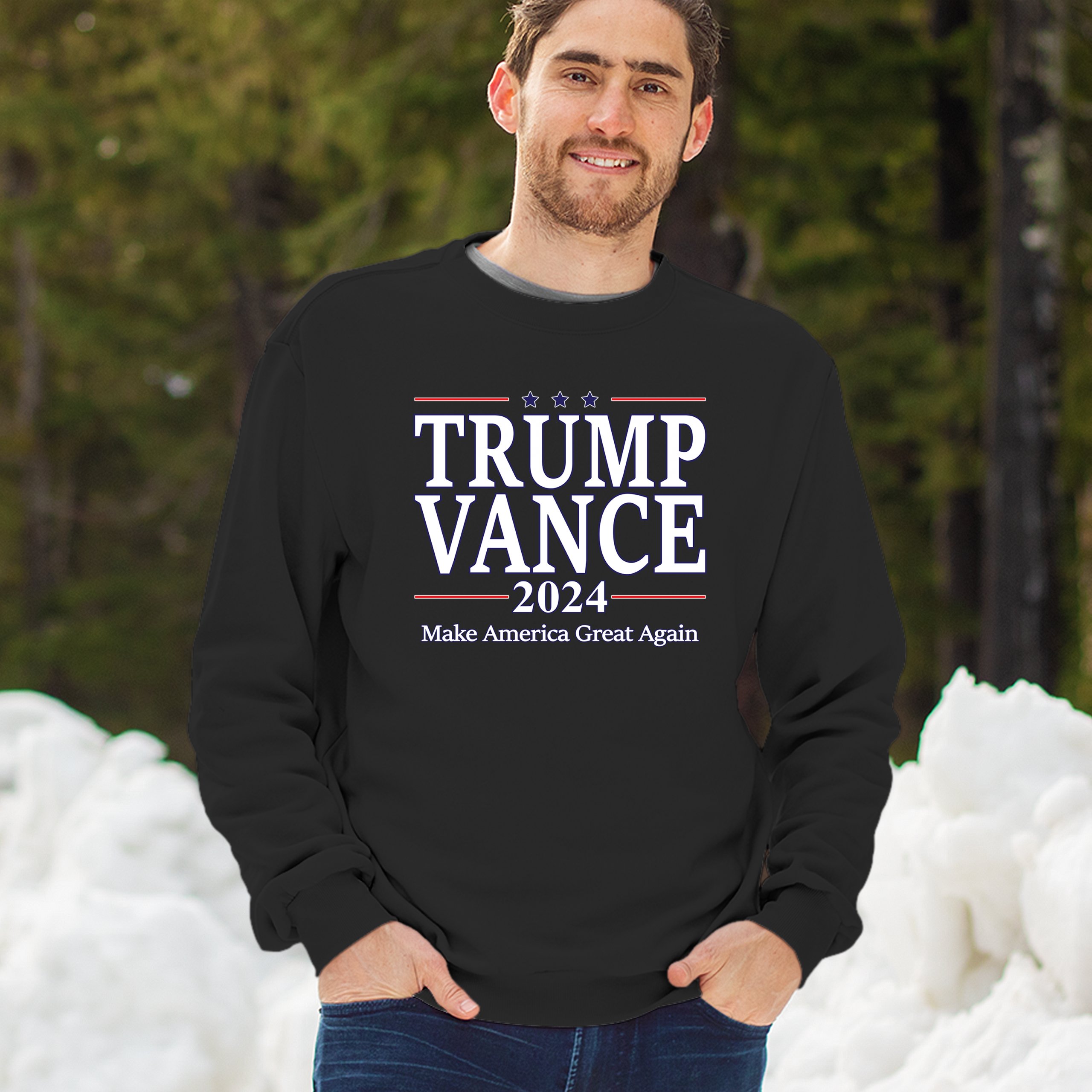 Trump Vance 2024 MAGA Sweatshirt JD VP Make America Great Again FJB Crewneck