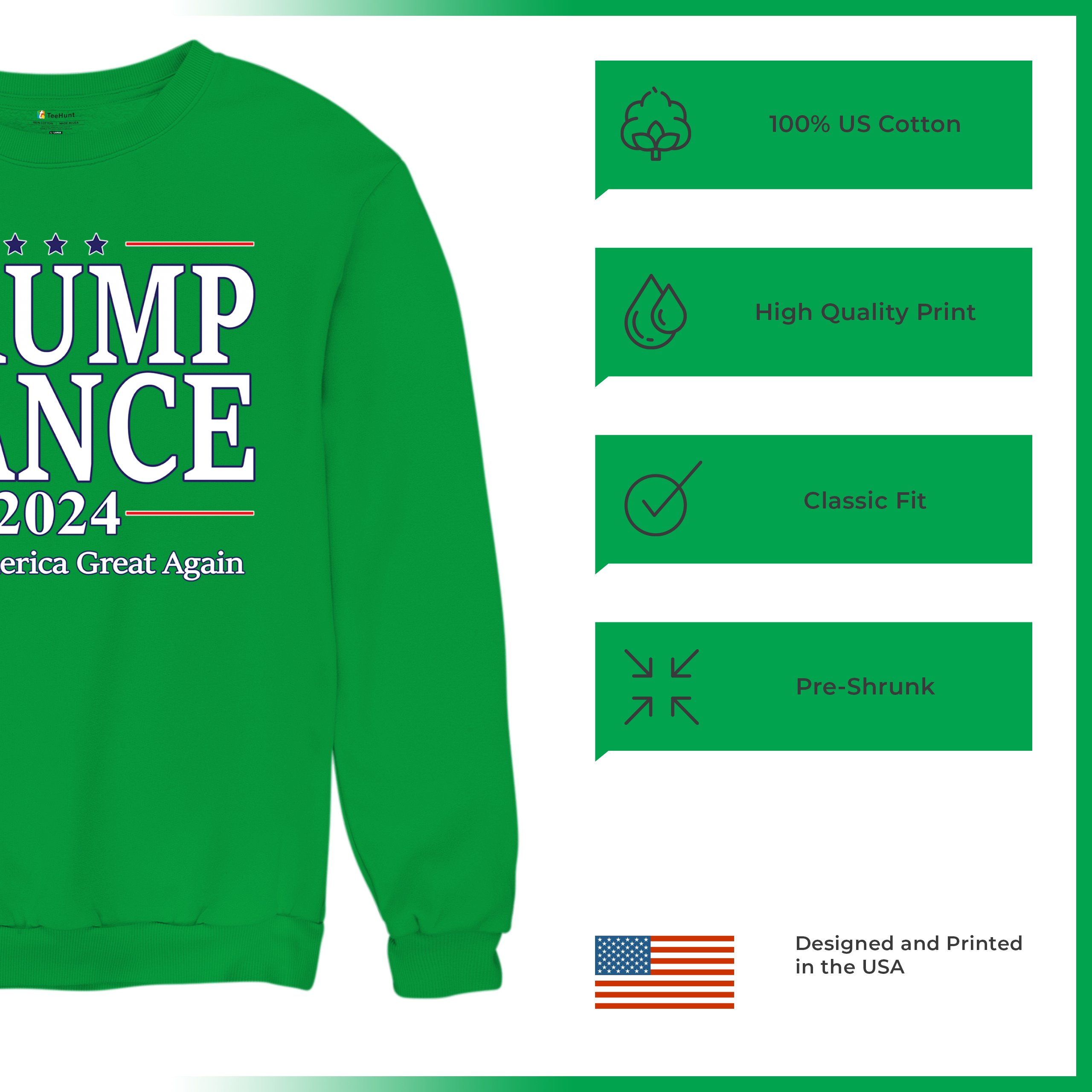 Trump Vance 2024 MAGA Sweatshirt JD VP Make America Great Again FJB Crewneck