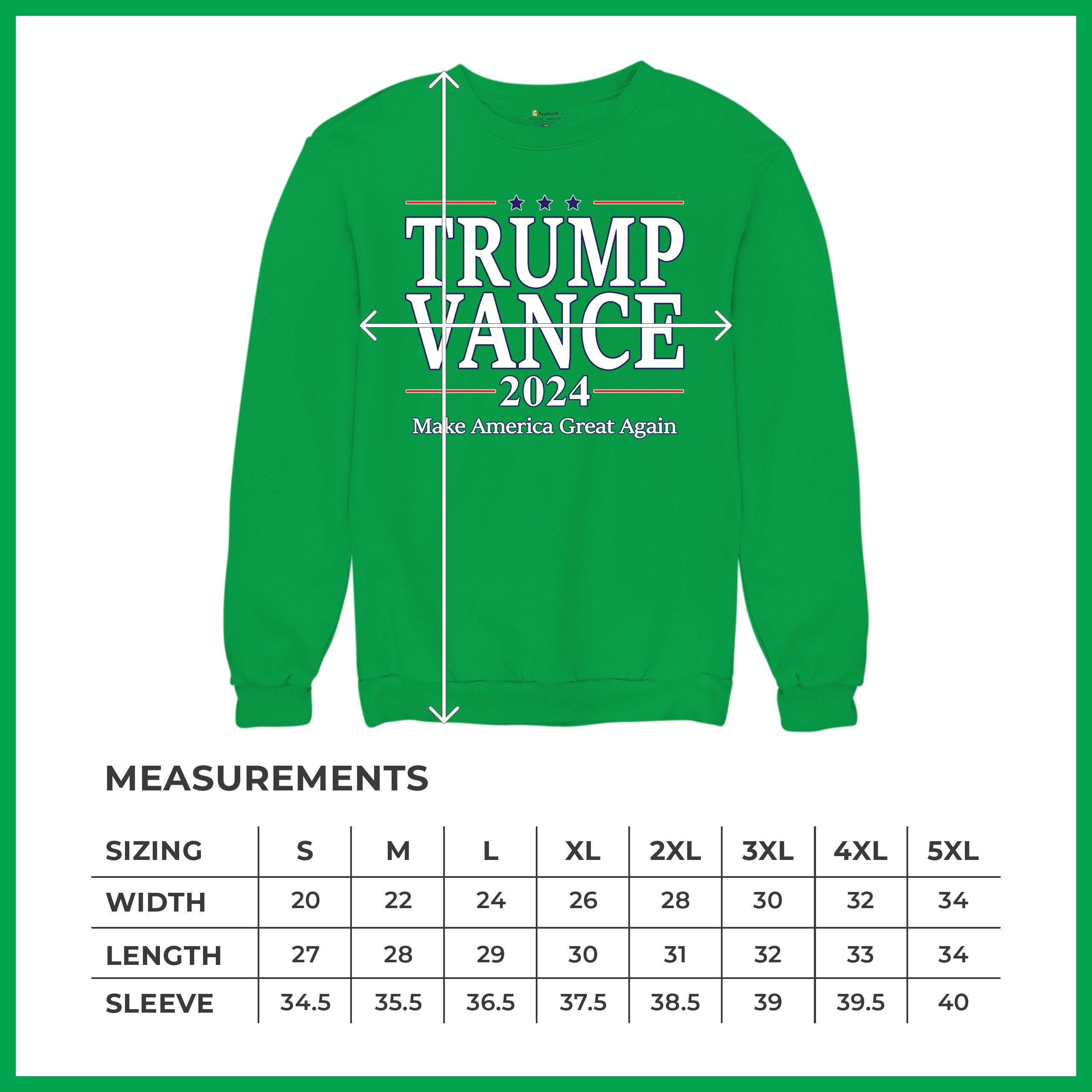 Trump Vance 2024 MAGA Sweatshirt JD VP Make America Great Again FJB Crewneck