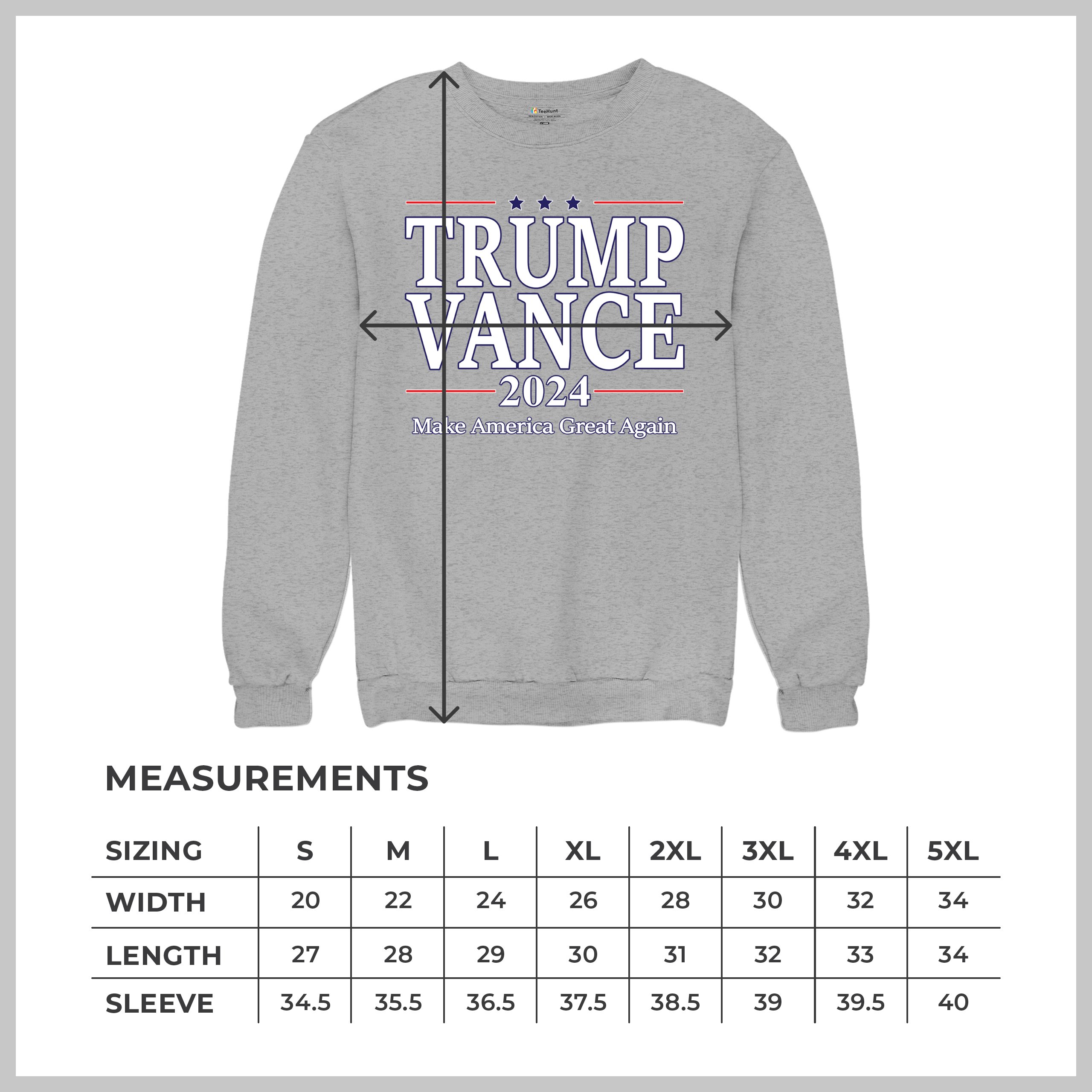 Trump Vance 2024 MAGA Sweatshirt JD VP Make America Great Again FJB Crewneck