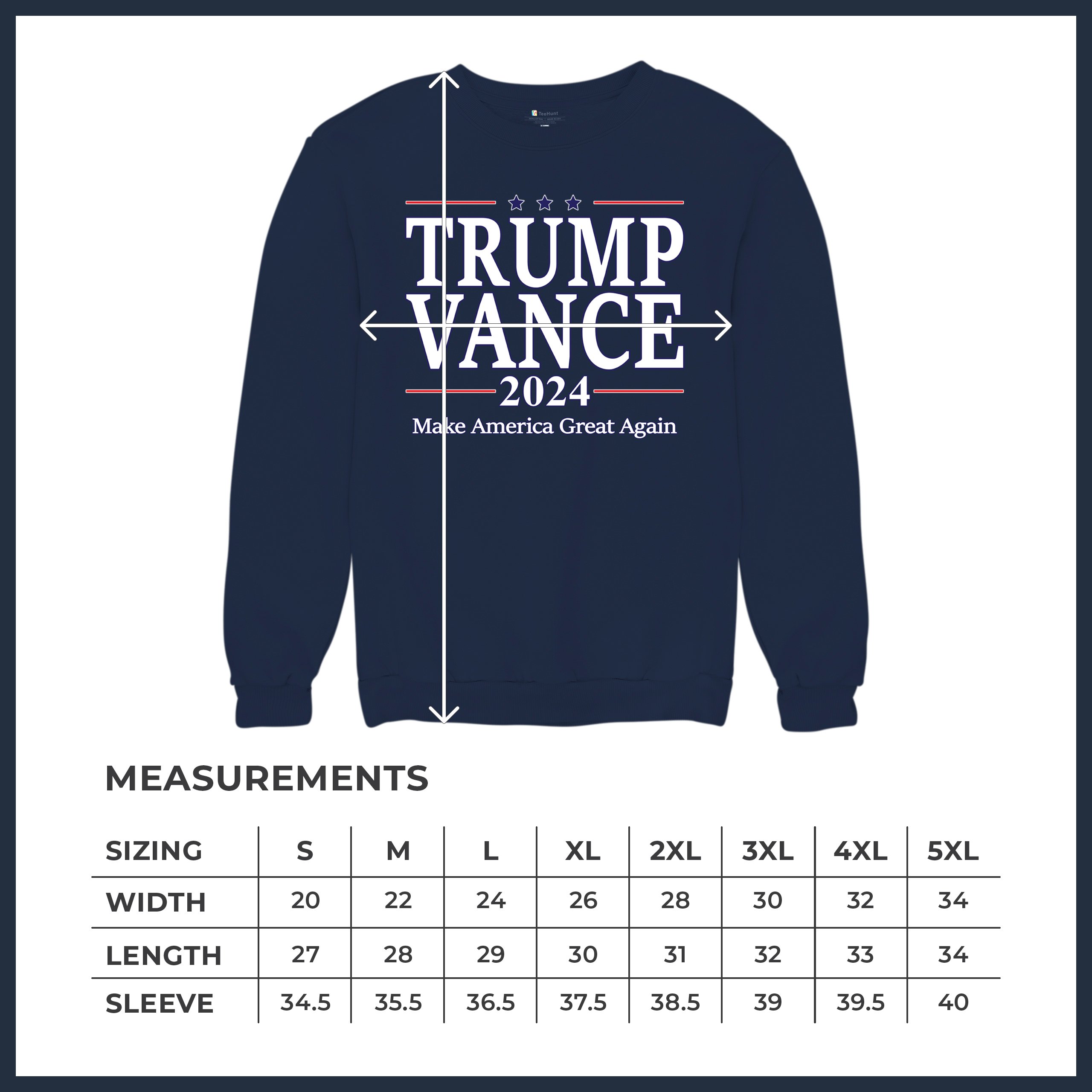 Trump Vance 2024 MAGA Sweatshirt JD VP Make America Great Again FJB Crewneck