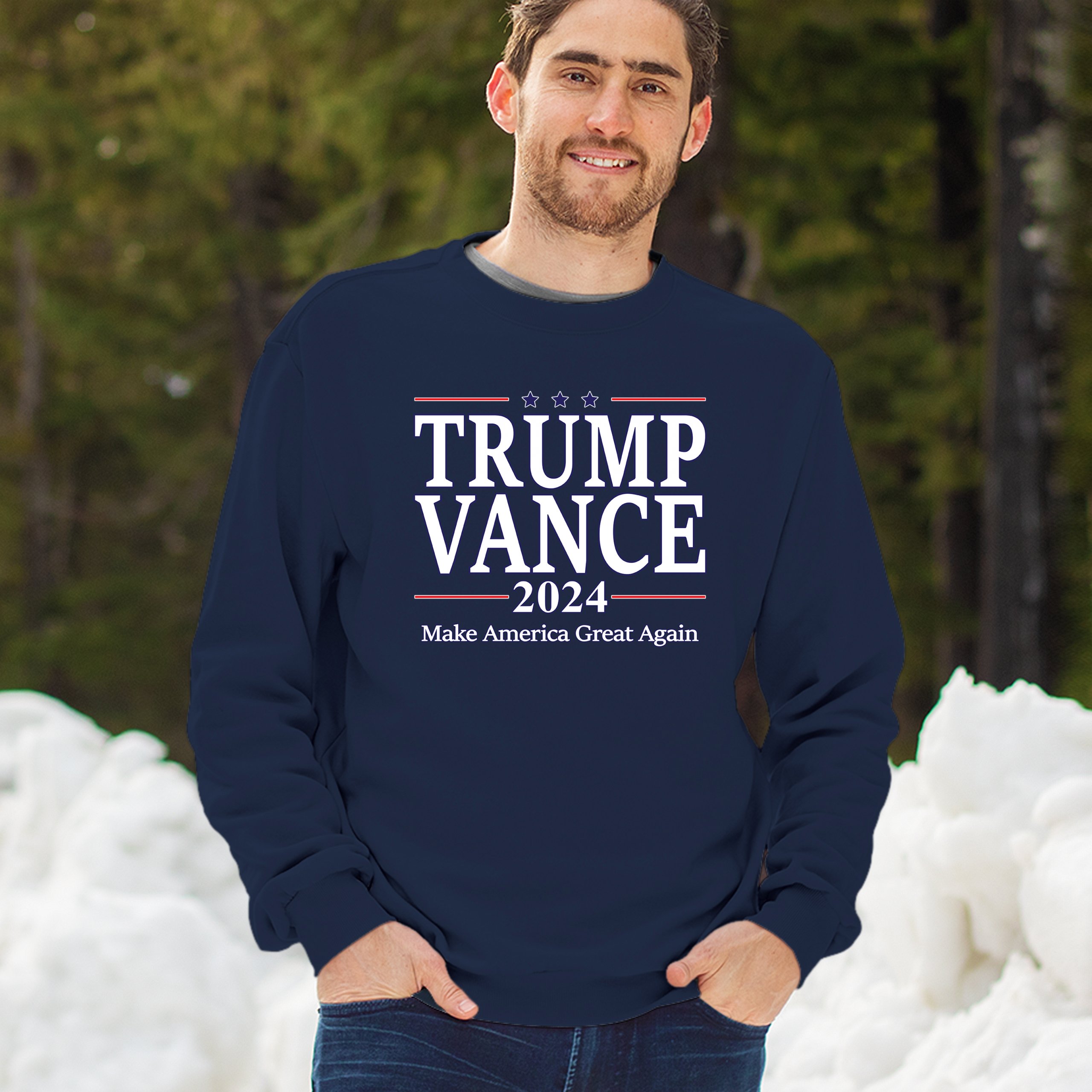 Trump Vance 2024 MAGA Sweatshirt JD VP Make America Great Again FJB Crewneck