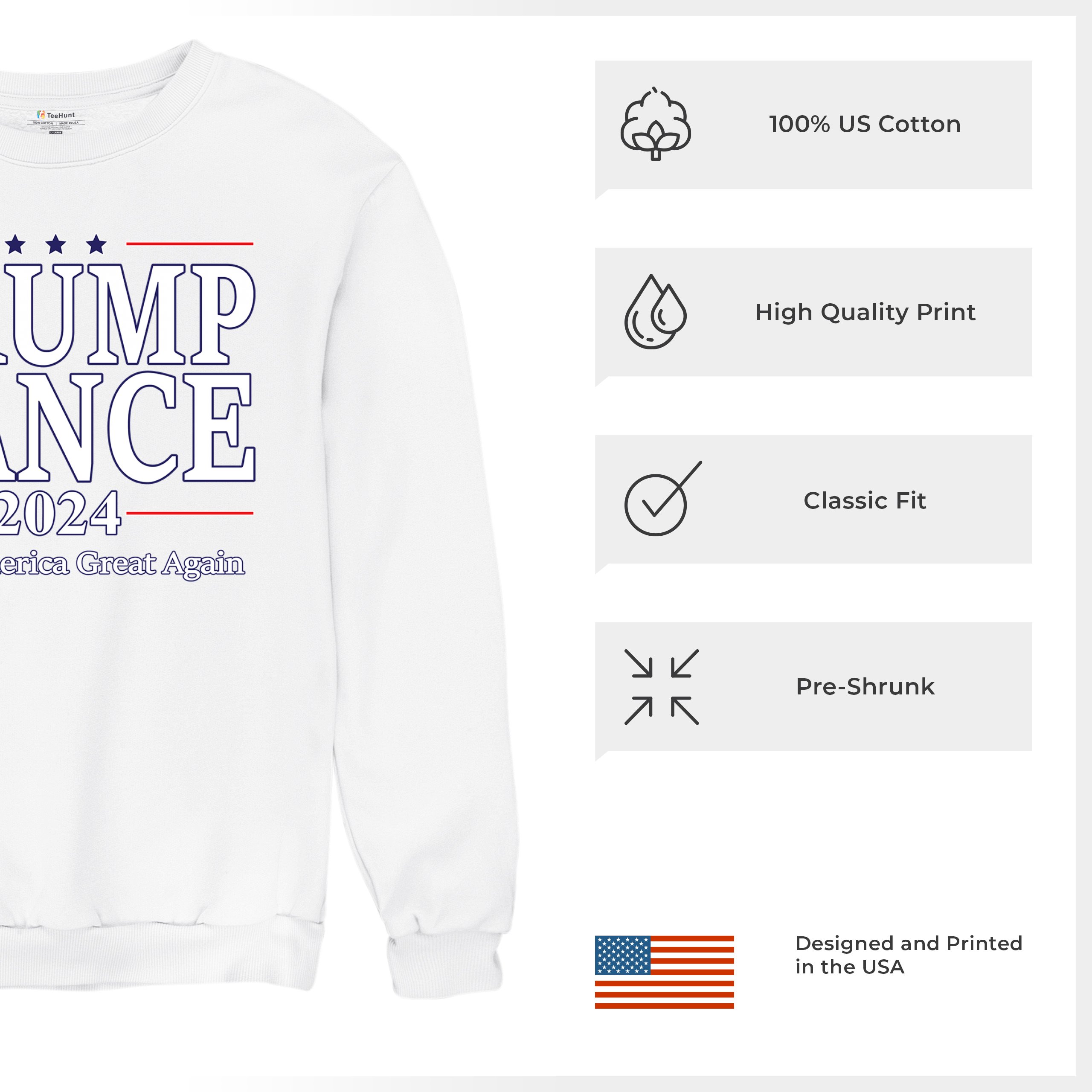 Trump Vance 2024 MAGA Sweatshirt JD VP Make America Great Again FJB Crewneck