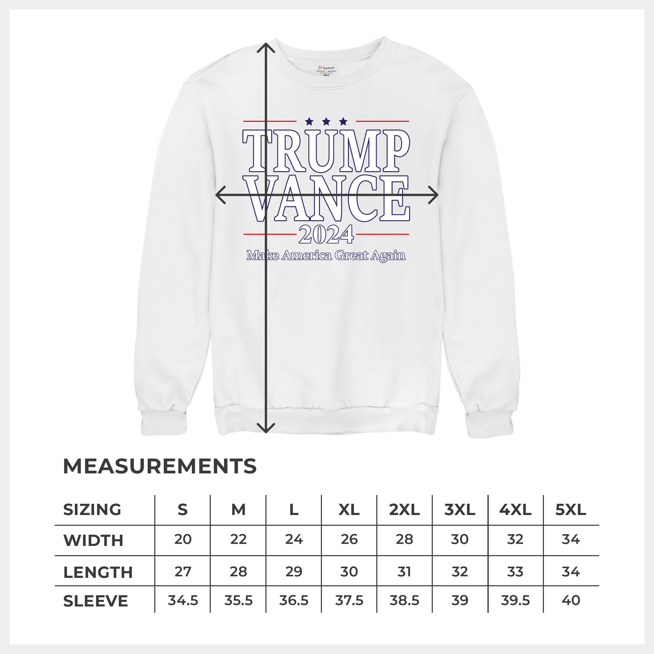 Trump Vance 2024 MAGA Sweatshirt JD VP Make America Great Again FJB Crewneck