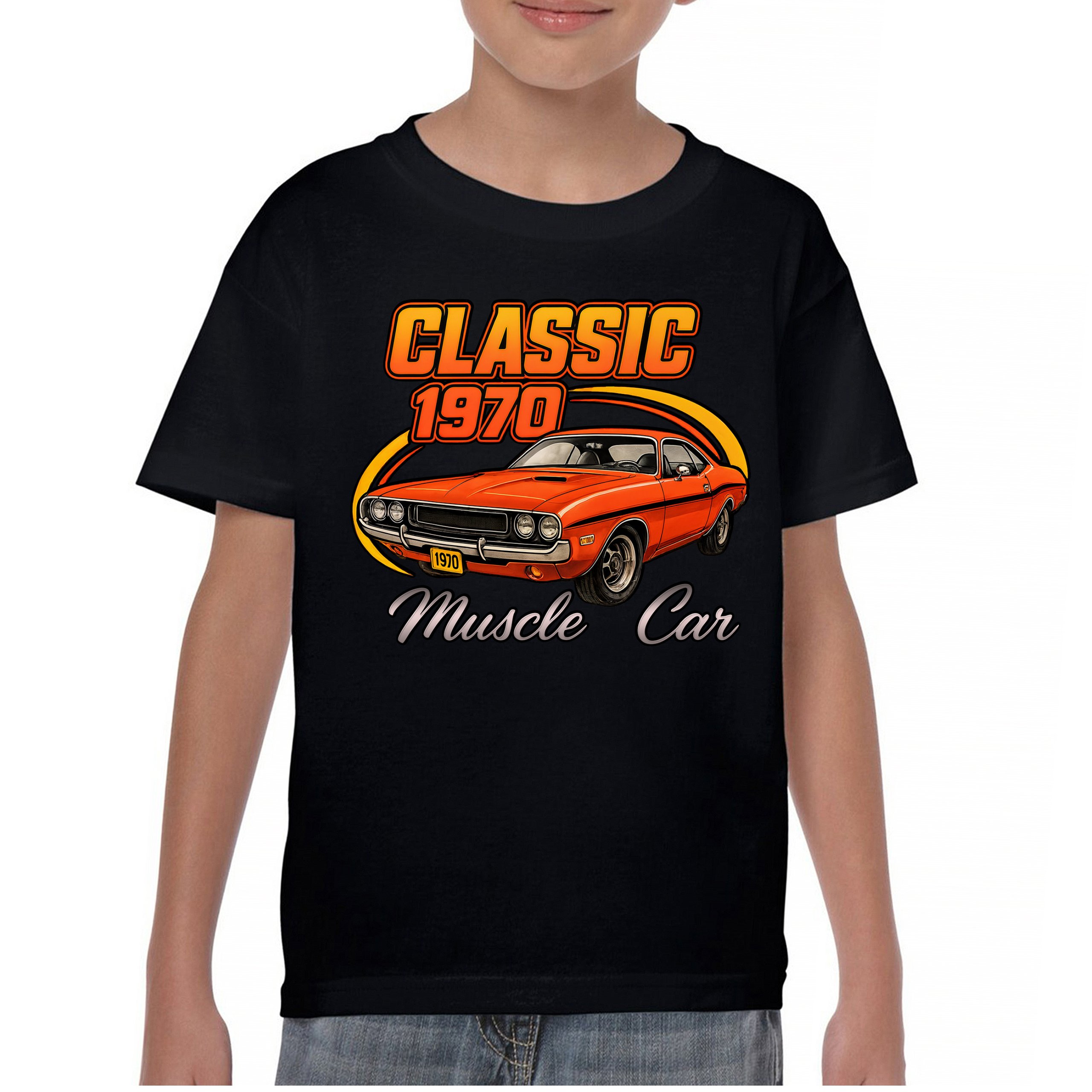 Classic 1970 Muscle Car Youth T-shirt American Legendary Performance Kids - Picture 2 of 50