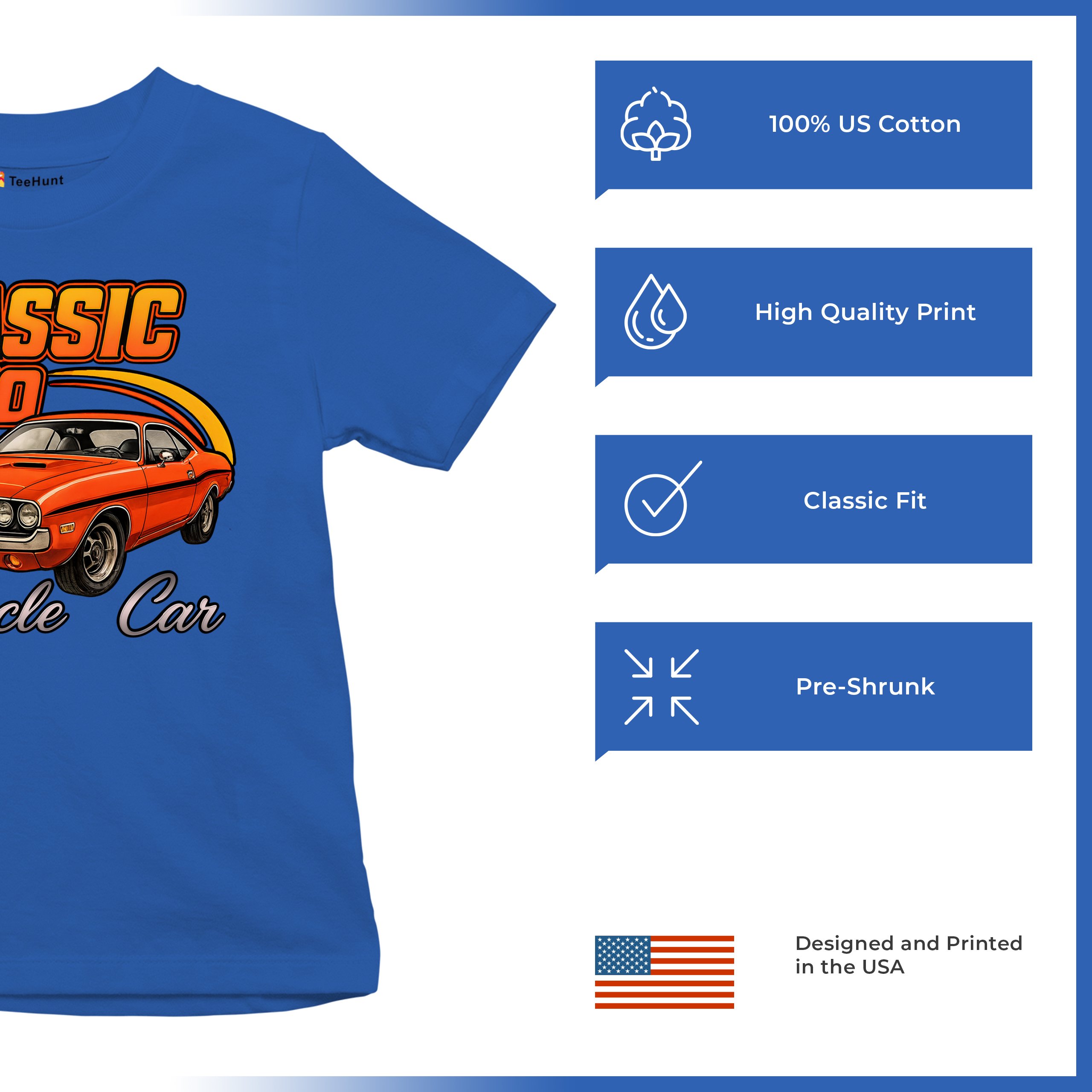 Classic 1970 Muscle Car Youth T-shirt American Legendary Performance Kids - Picture 42 of 50
