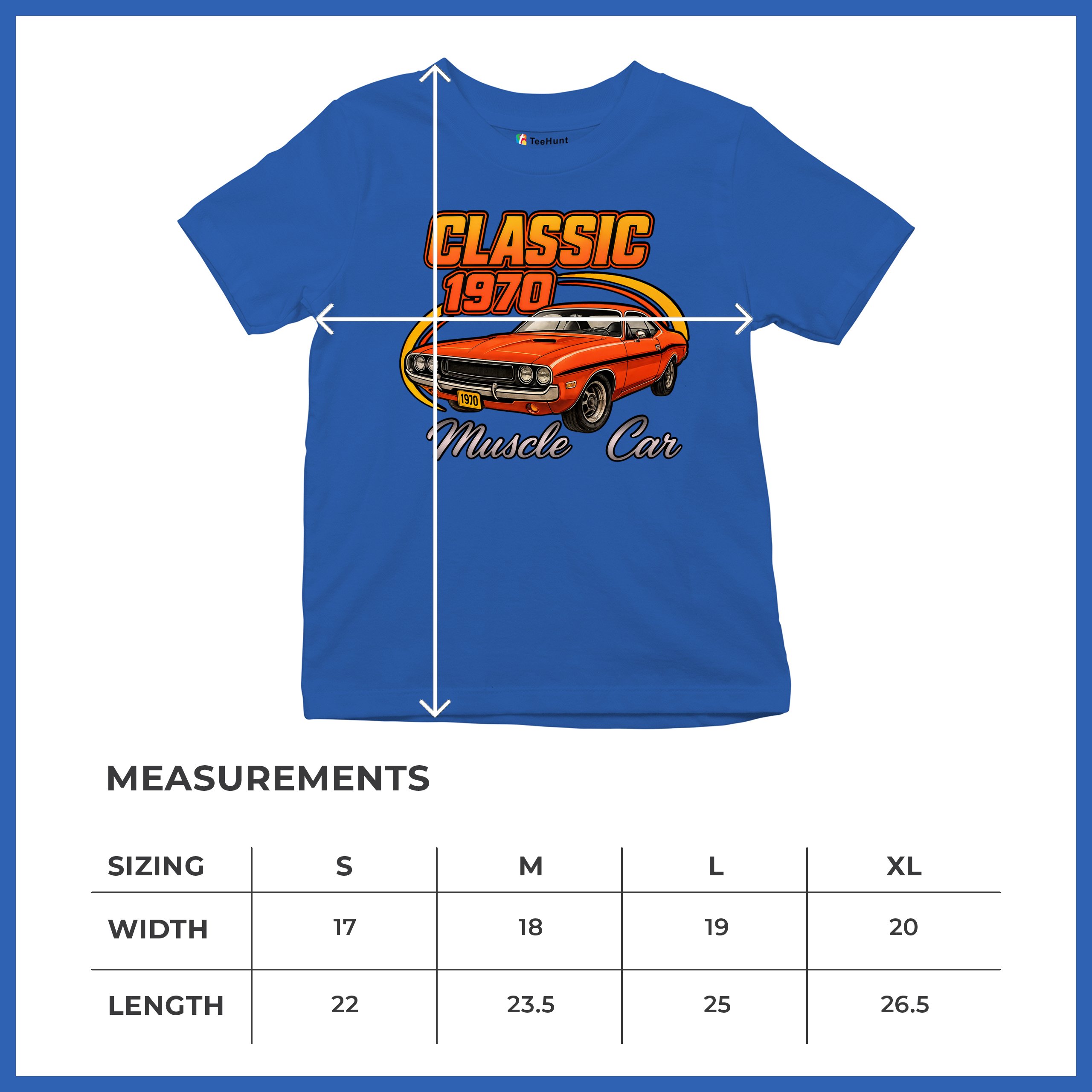 Classic 1970 Muscle Car Youth T-shirt American Legendary Performance Kids - Picture 43 of 50