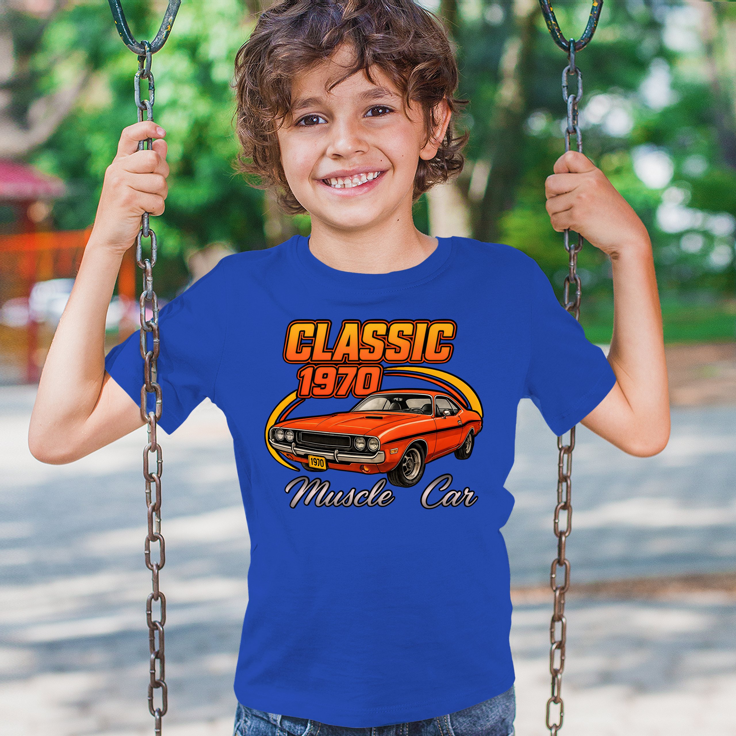 Classic 1970 Muscle Car Youth T-shirt American Legendary Performance Kids - Picture 40 of 50