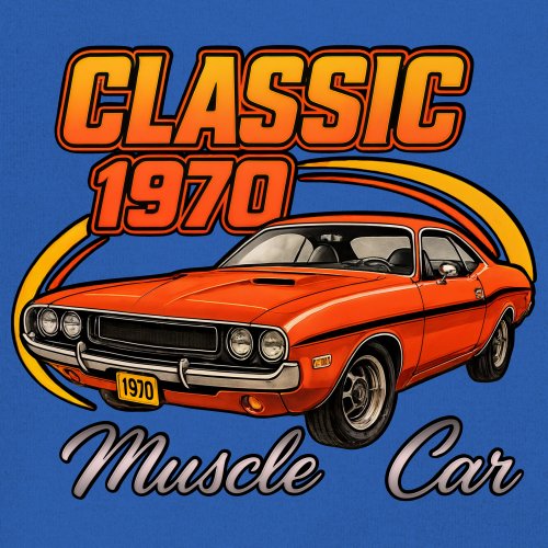 Classic 1970 Muscle Car Youth T-shirt American Legendary Performance Kids - Picture 39 of 50
