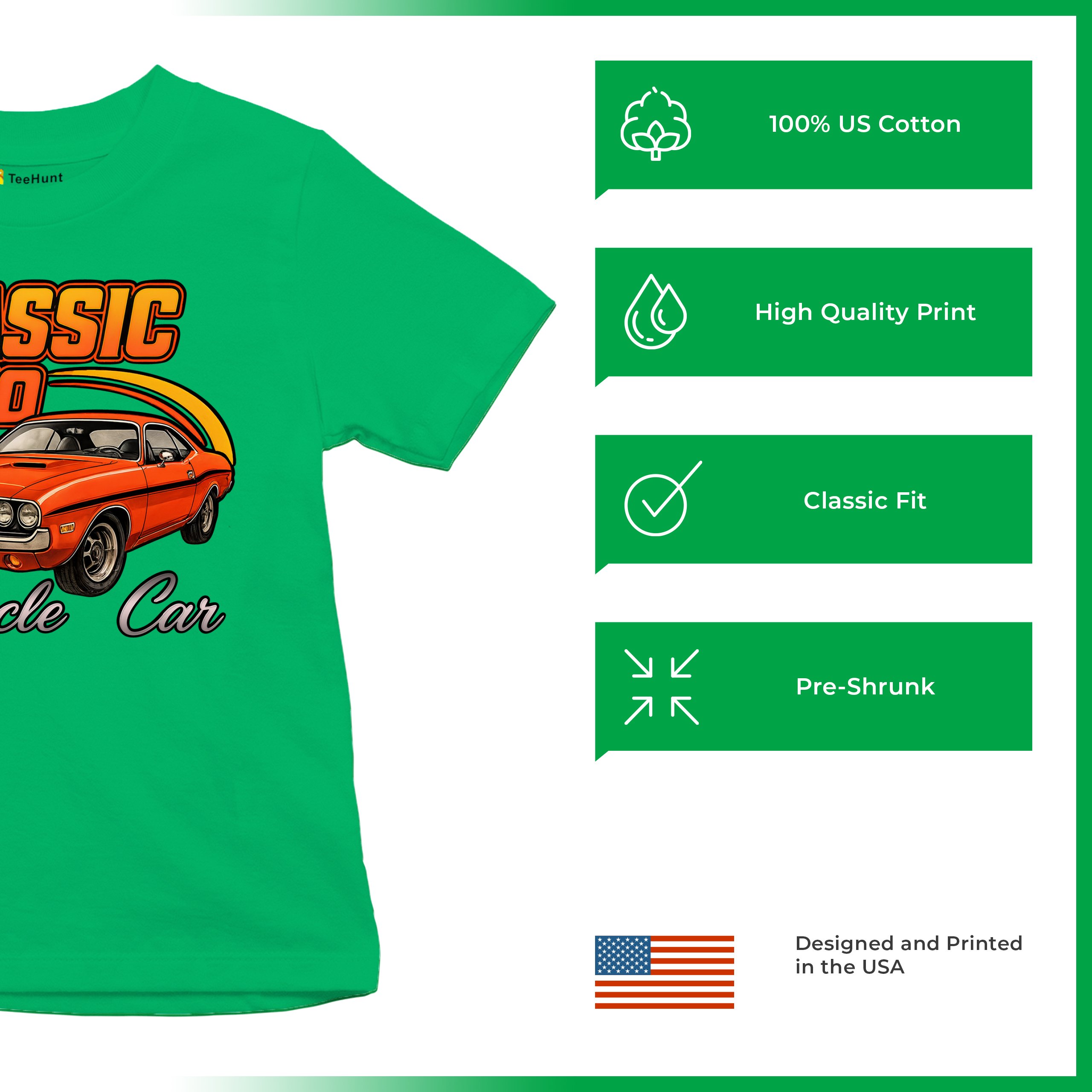 Classic 1970 Muscle Car Youth T-shirt American Legendary Performance Kids - Picture 35 of 50