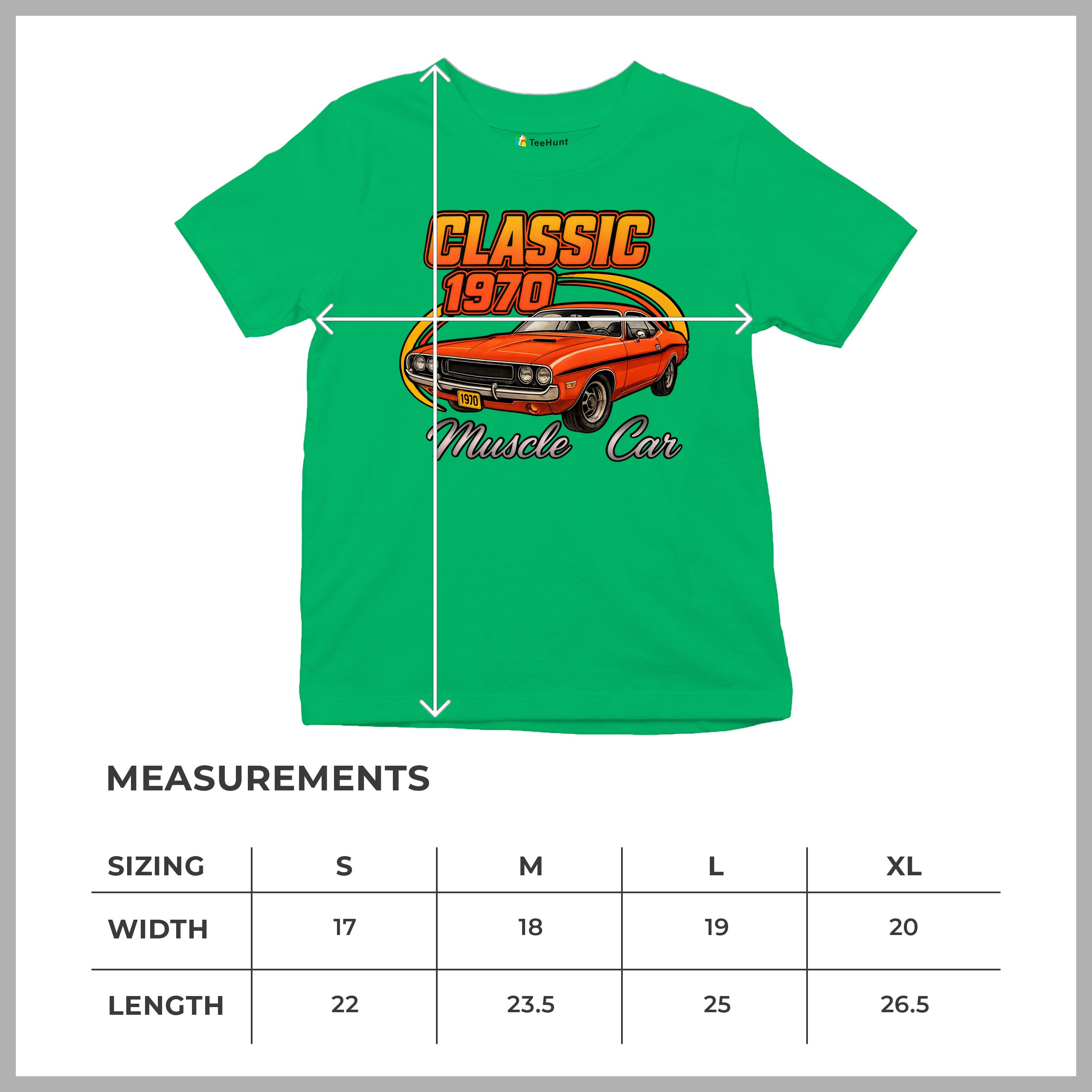 Classic 1970 Muscle Car Youth T-shirt American Legendary Performance Kids - Picture 36 of 50