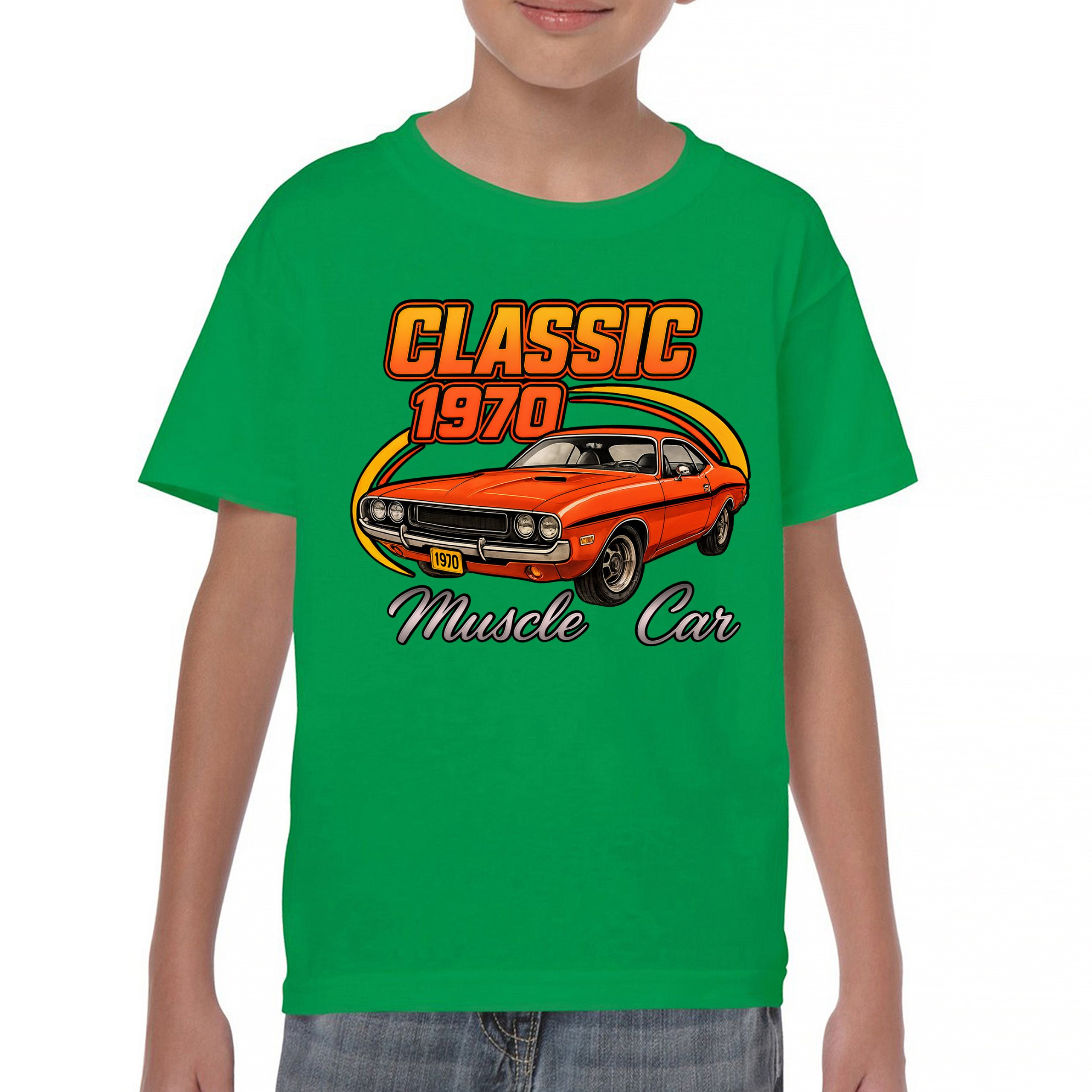 Classic 1970 Muscle Car Youth T-shirt American Legendary Performance Kids - Picture 30 of 50