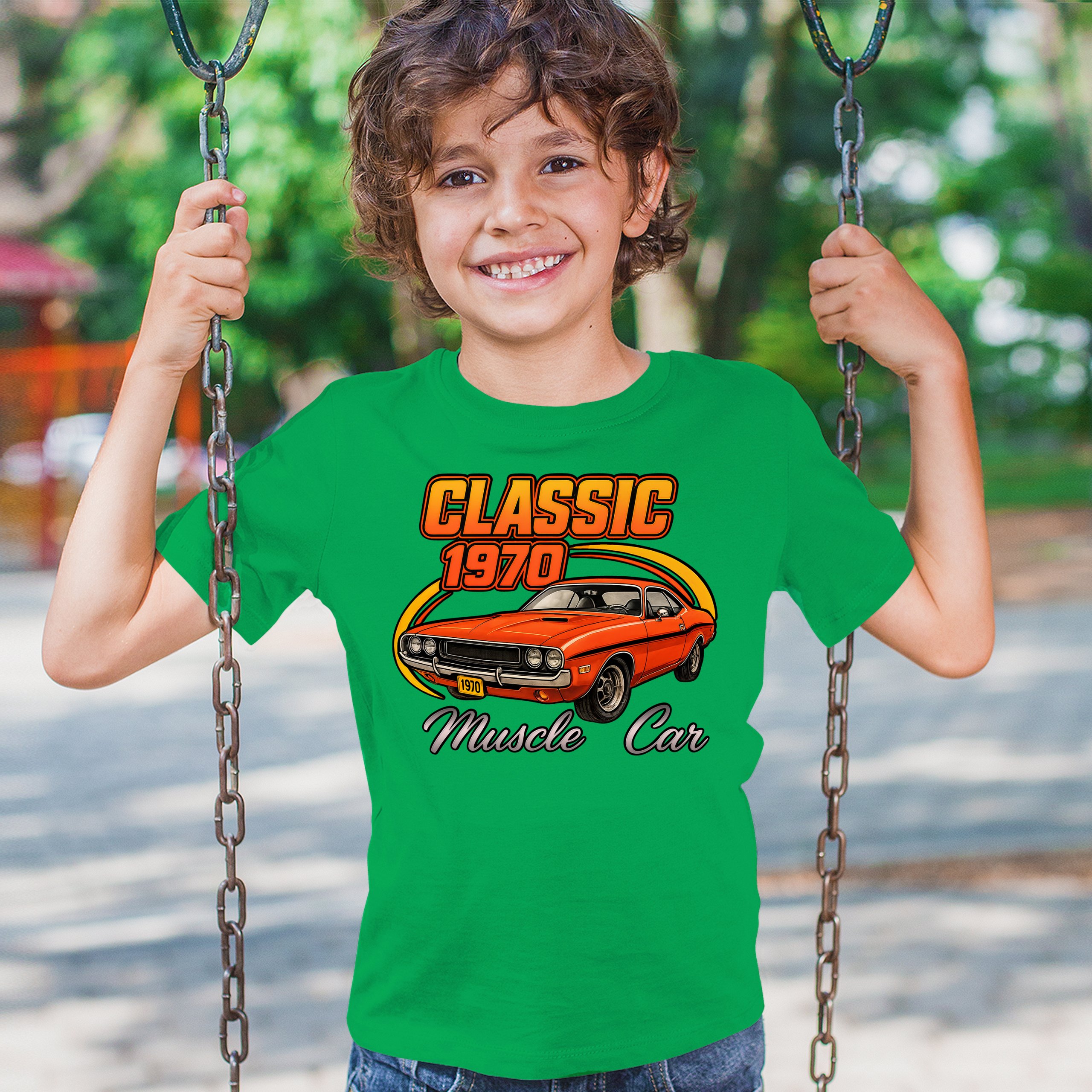 Classic 1970 Muscle Car Youth T-shirt American Legendary Performance Kids - Picture 33 of 50