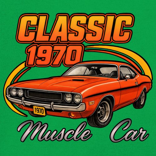 Classic 1970 Muscle Car Youth T-shirt American Legendary Performance Kids - Picture 32 of 50