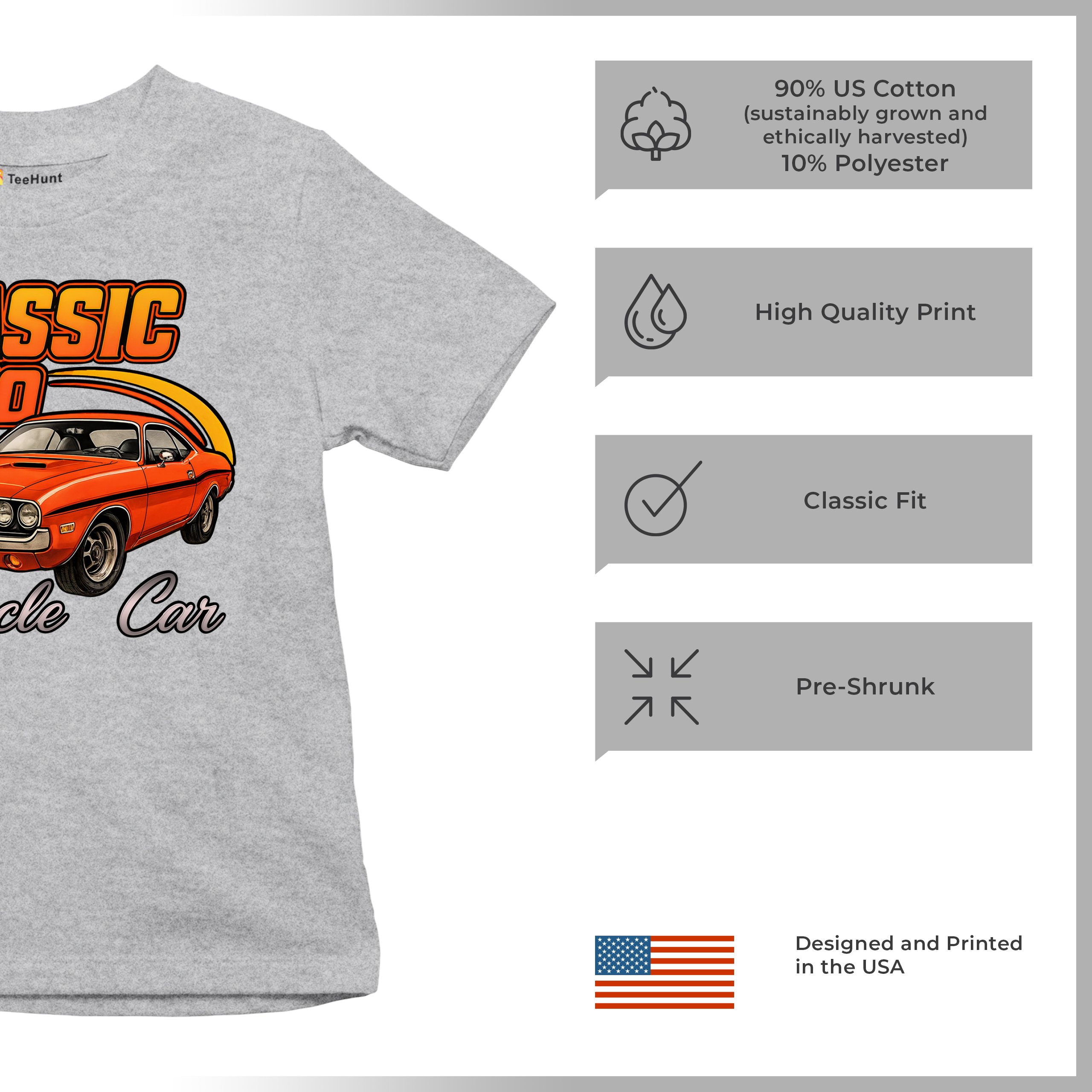 Classic 1970 Muscle Car Youth T-shirt American Legendary Performance Kids - Picture 14 of 50